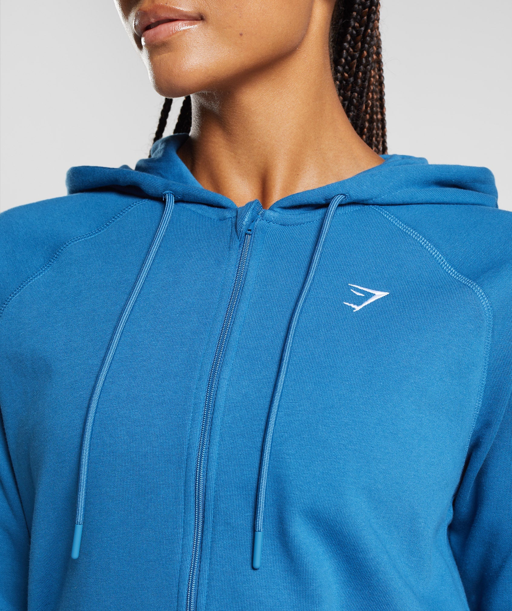 Blue Women's Gymshark Training Zip Hoodie | XTJHZL-542