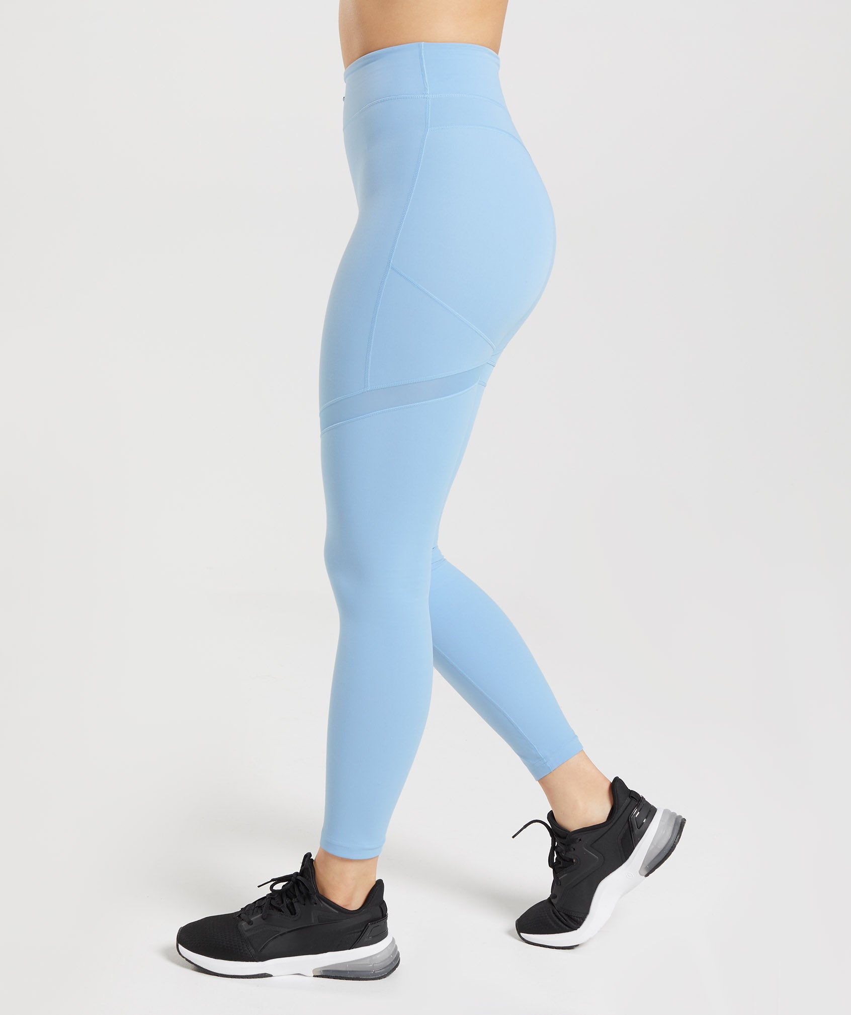 Blue Women's Gymshark Whitney Mesh Leggings | TSJFPQ-094