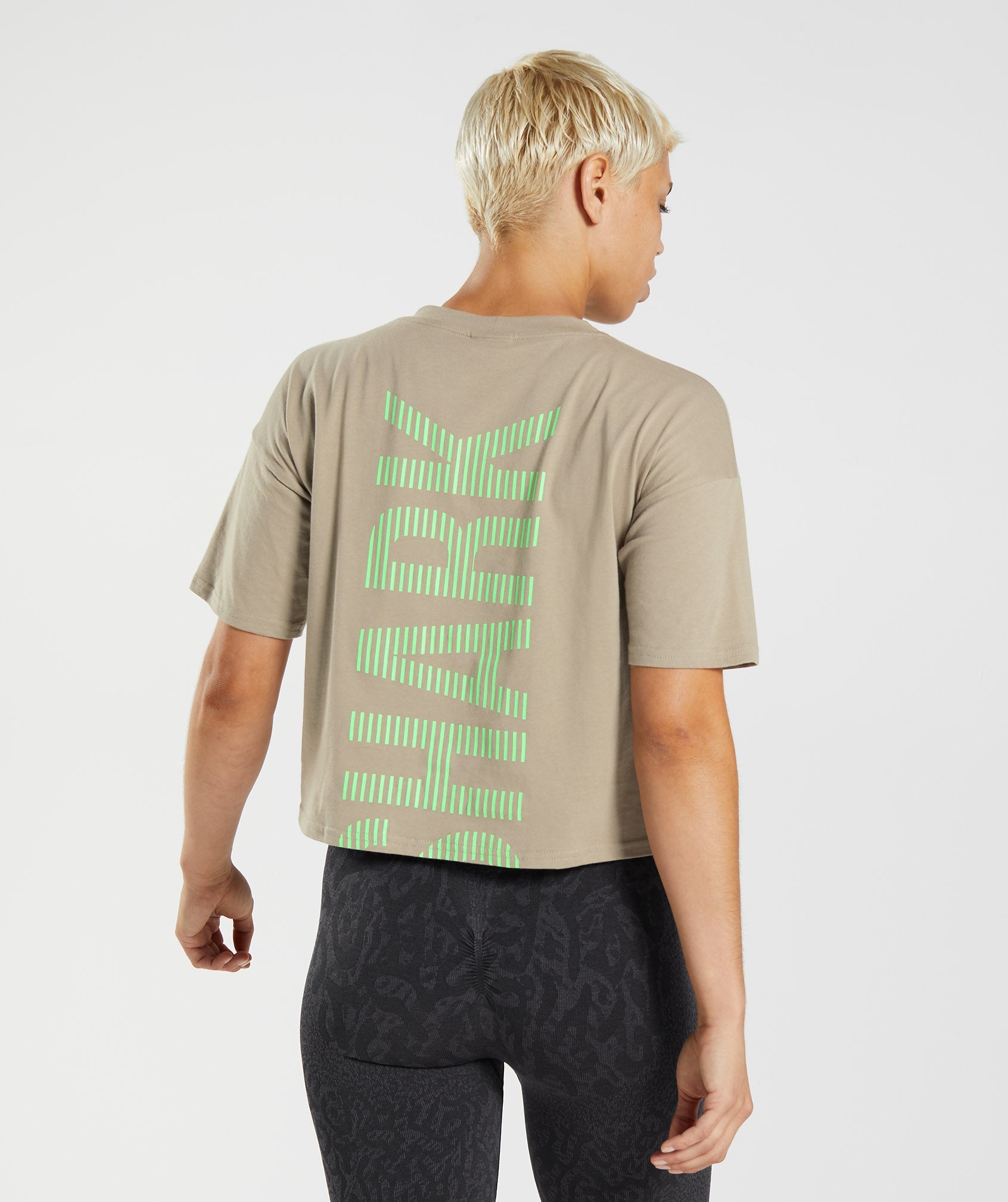 Brown / Light Green Women's Gymshark 315 Midi T Shirts | RKNBXP-235