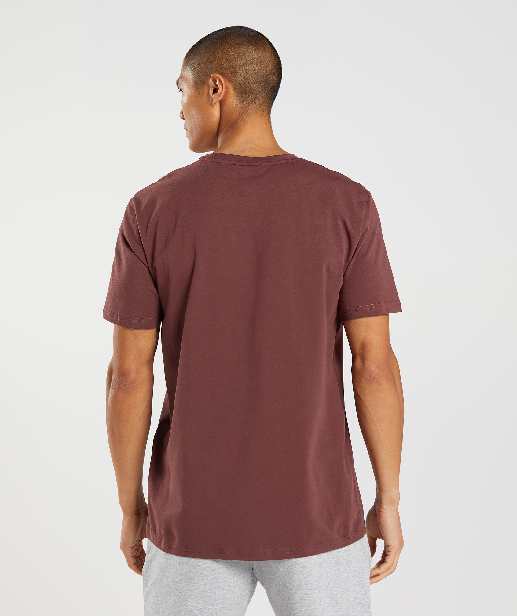 Brown Men's Gymshark Block T Shirts | COUVZK-690