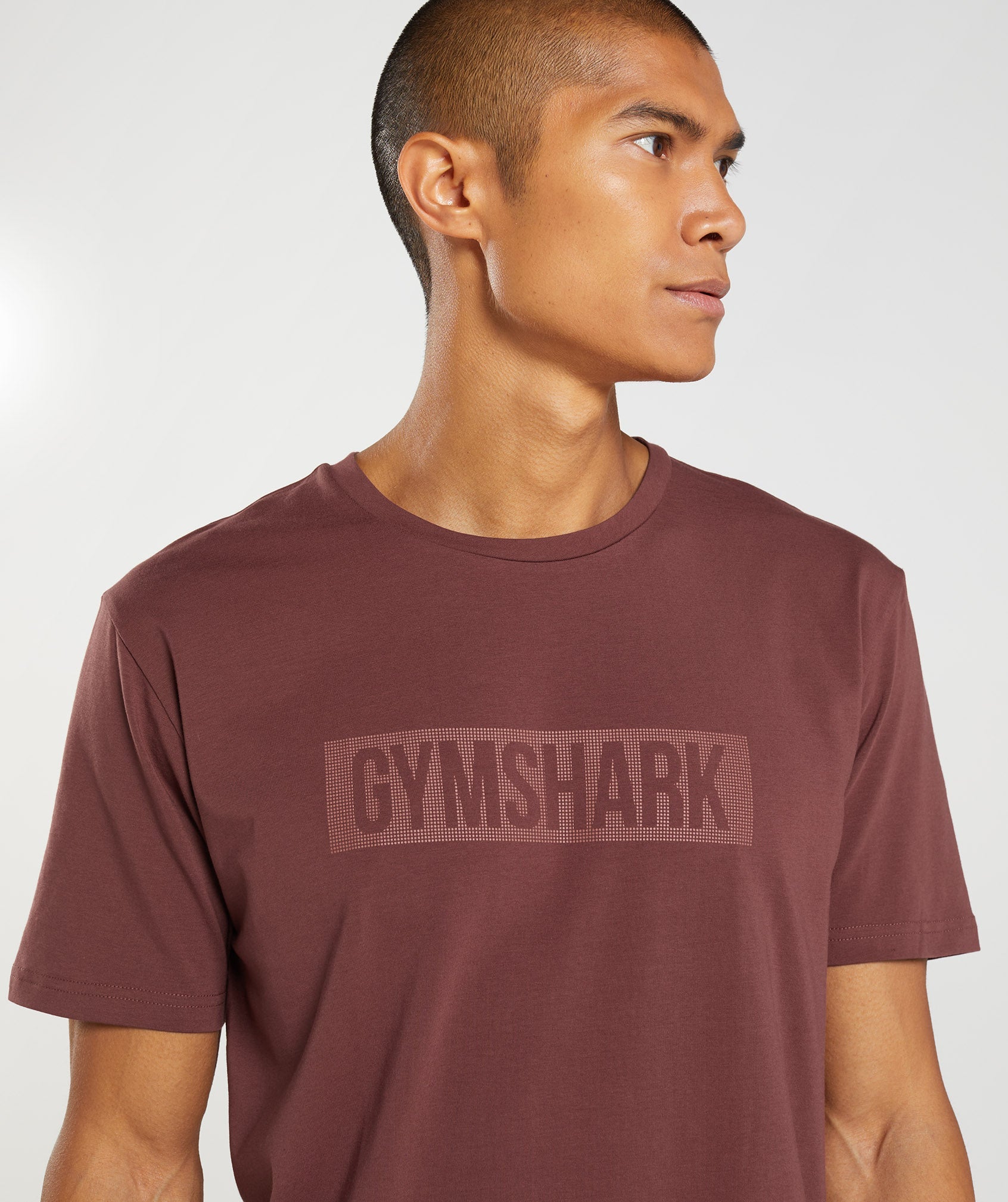 Brown Men's Gymshark Block T Shirts | COUVZK-690