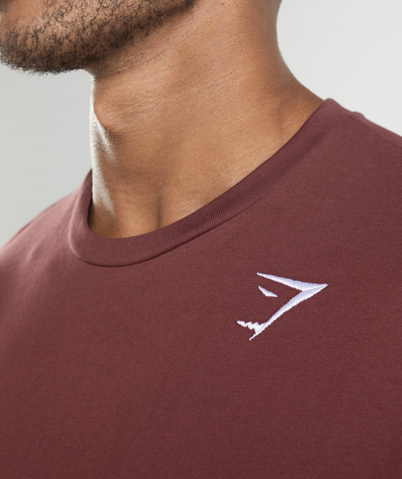 Brown Men's Gymshark Crest Long Sleeve T Shirts | RXUEMA-627