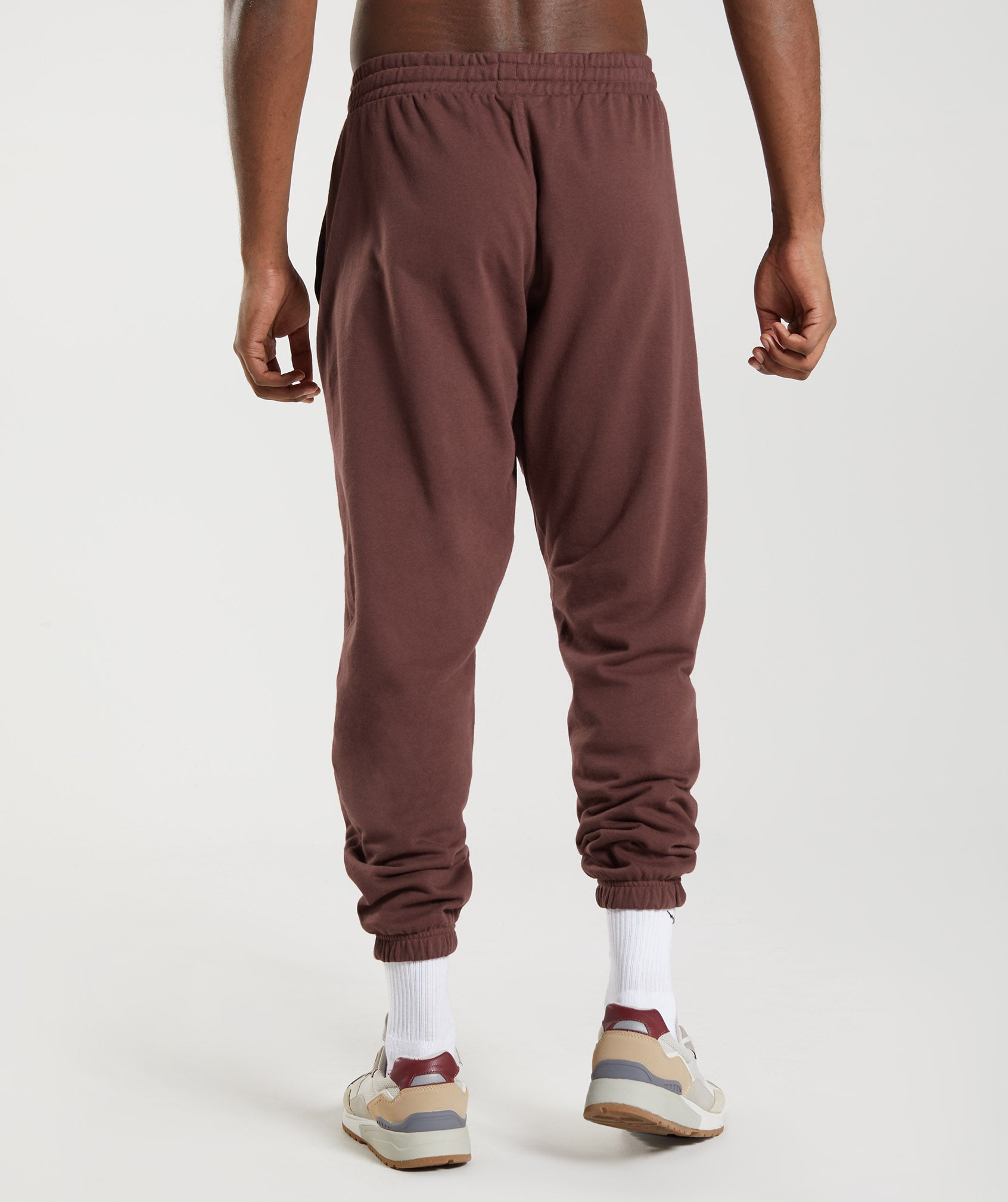 Brown Men's Gymshark Essential Oversized Jogger | GKULYE-865