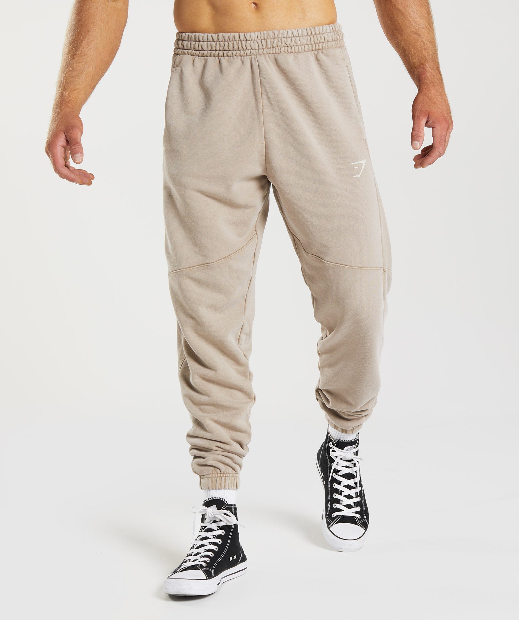 Brown Men\'s Gymshark Power Washed Jogger | YLJBAQ-513