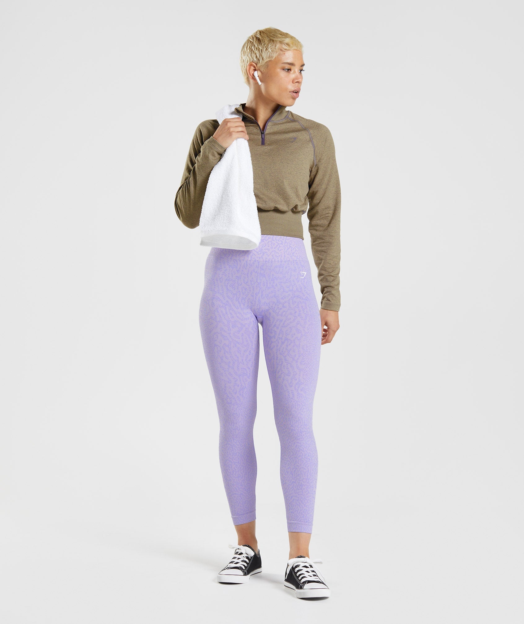 Brown / Purple Women's Gymshark 315 Long Sleeve Warmup Tops | SCHQWE-714