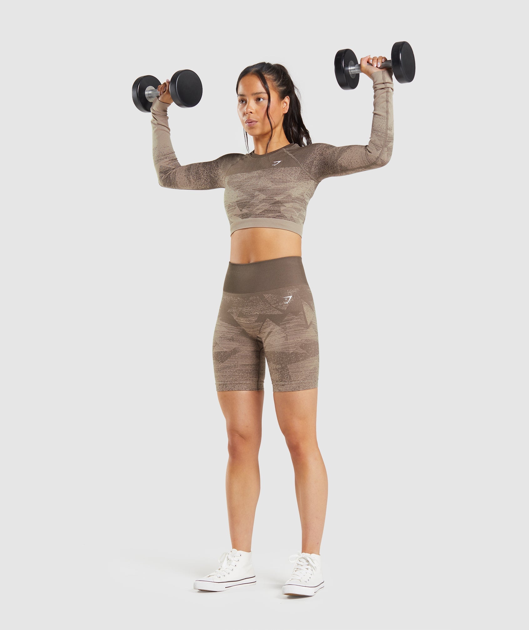 Brown Women's Gymshark Adapt Ombre Seamless Shorts | BOREGP-097