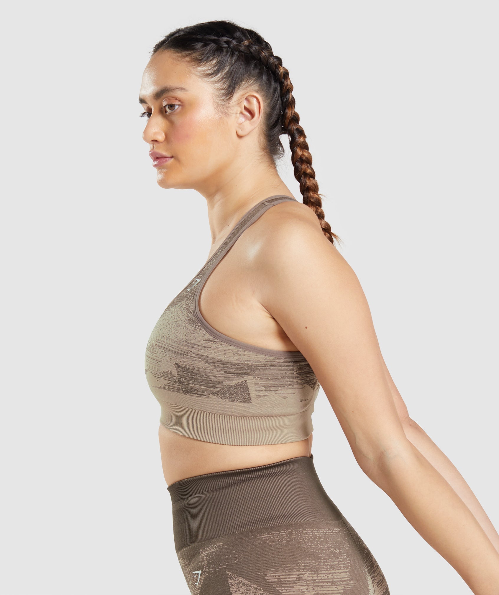 Brown Women's Gymshark Adapt Ombre Seamless Sports Bra | SENVAT-429