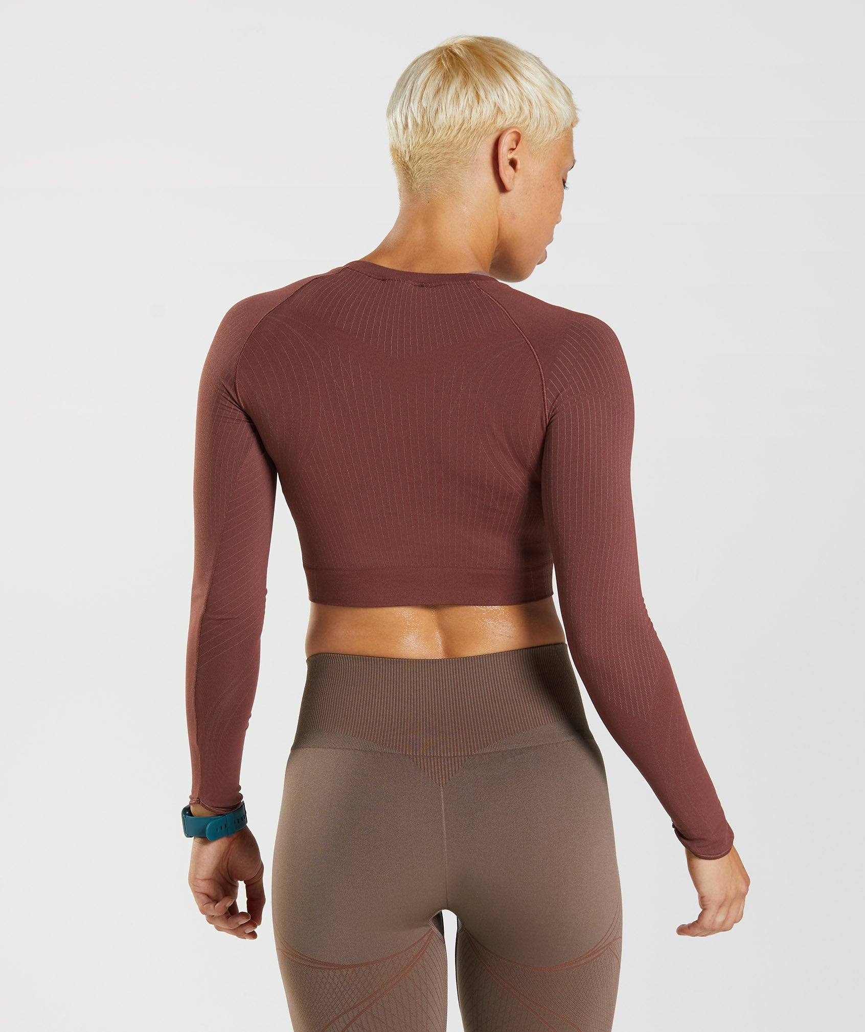 Brown Women's Gymshark Apex Seamless Crop Tops | GMFBJC-910