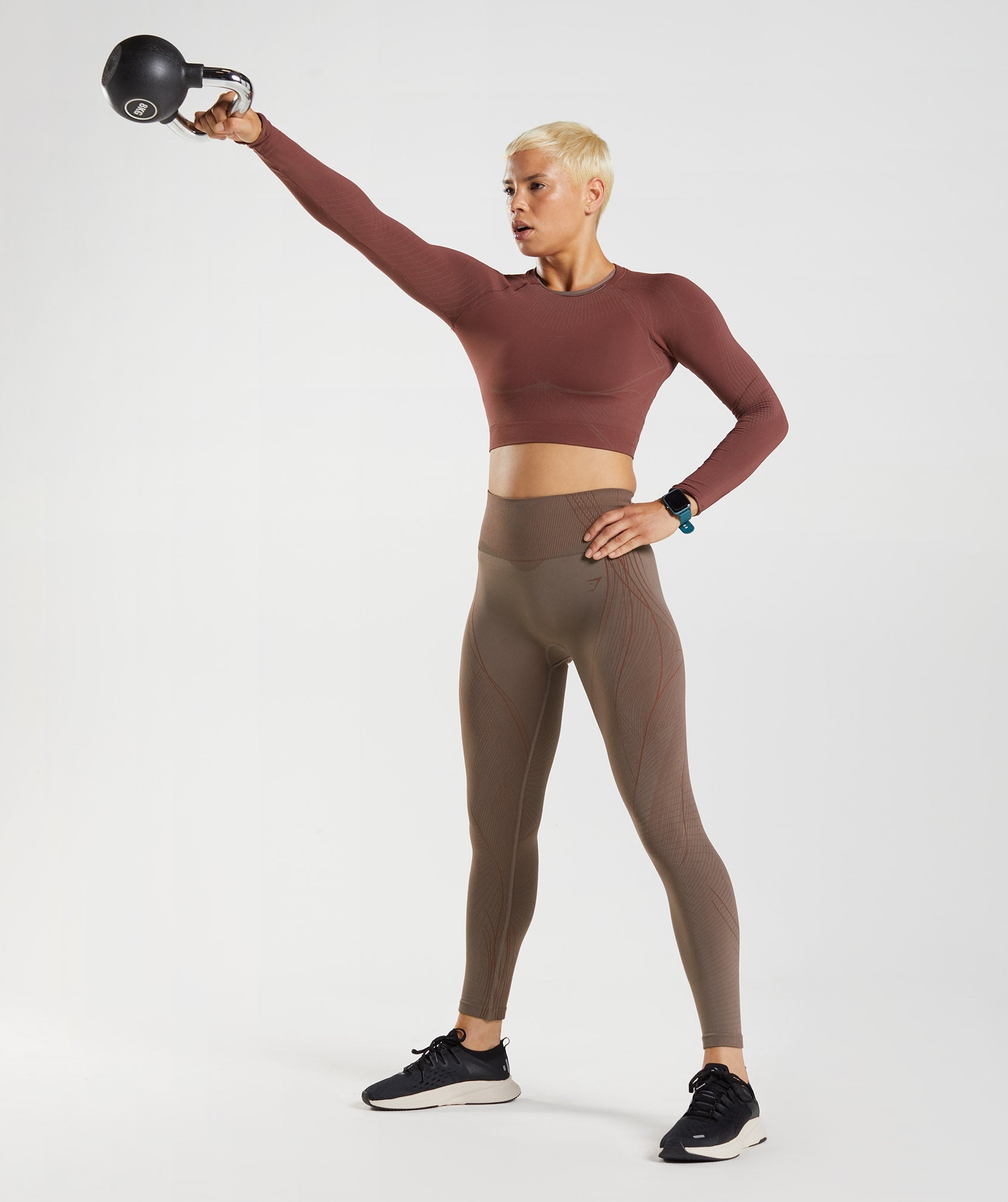 Brown Women's Gymshark Apex Seamless Leggings | FJWONB-692