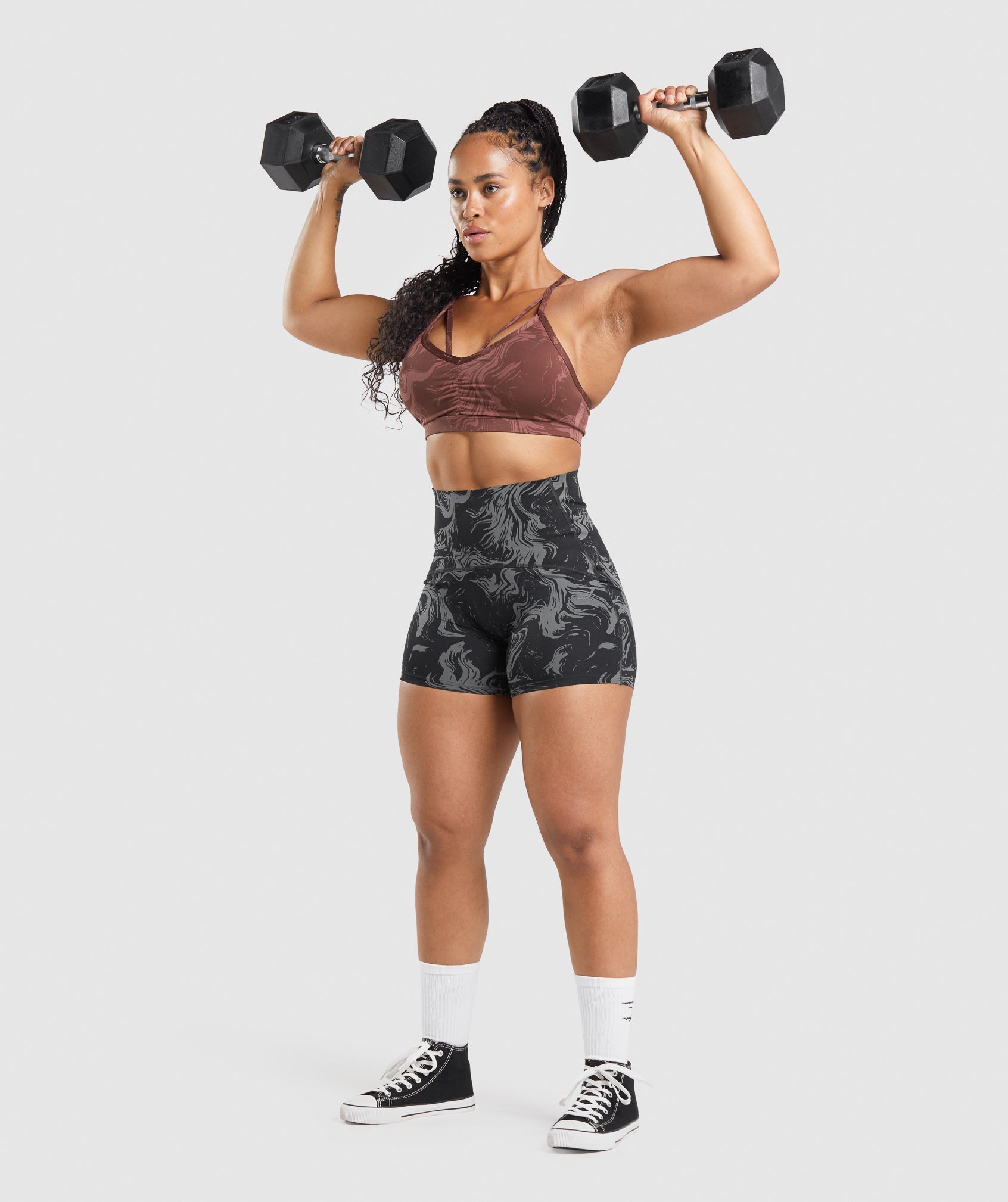 Brown Women's Gymshark GS Power Sports Bra | GAUSKX-914