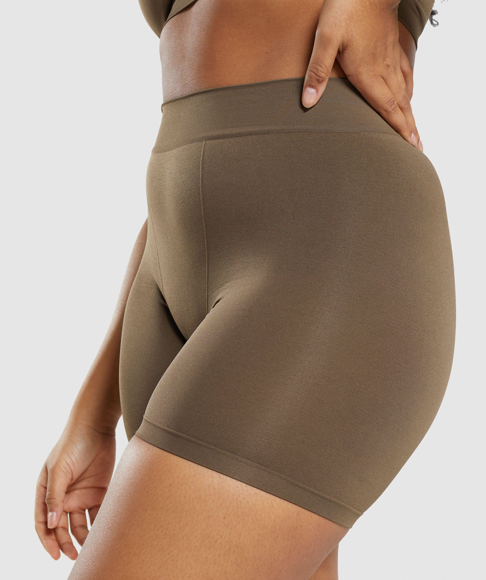 Brown Women's Gymshark Seamless Boxers Underwear | LIZFYR-810