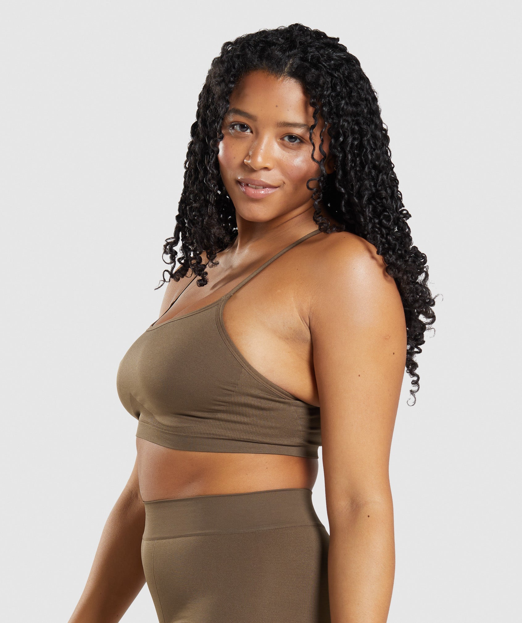 Brown Women's Gymshark Seamless Scoop Neck Underwear | GEBNXQ-436