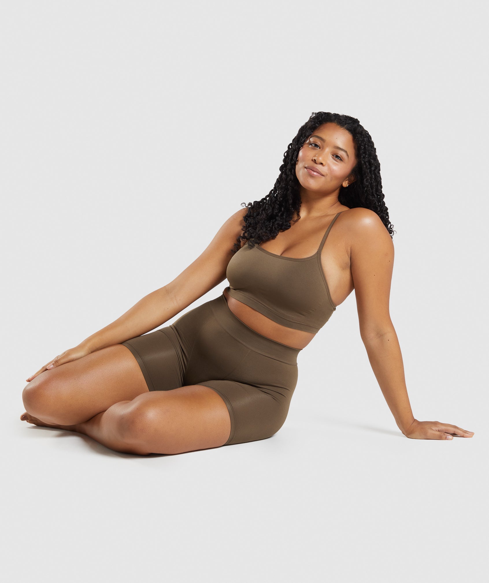 Brown Women's Gymshark Seamless Scoop Neck Underwear | GEBNXQ-436