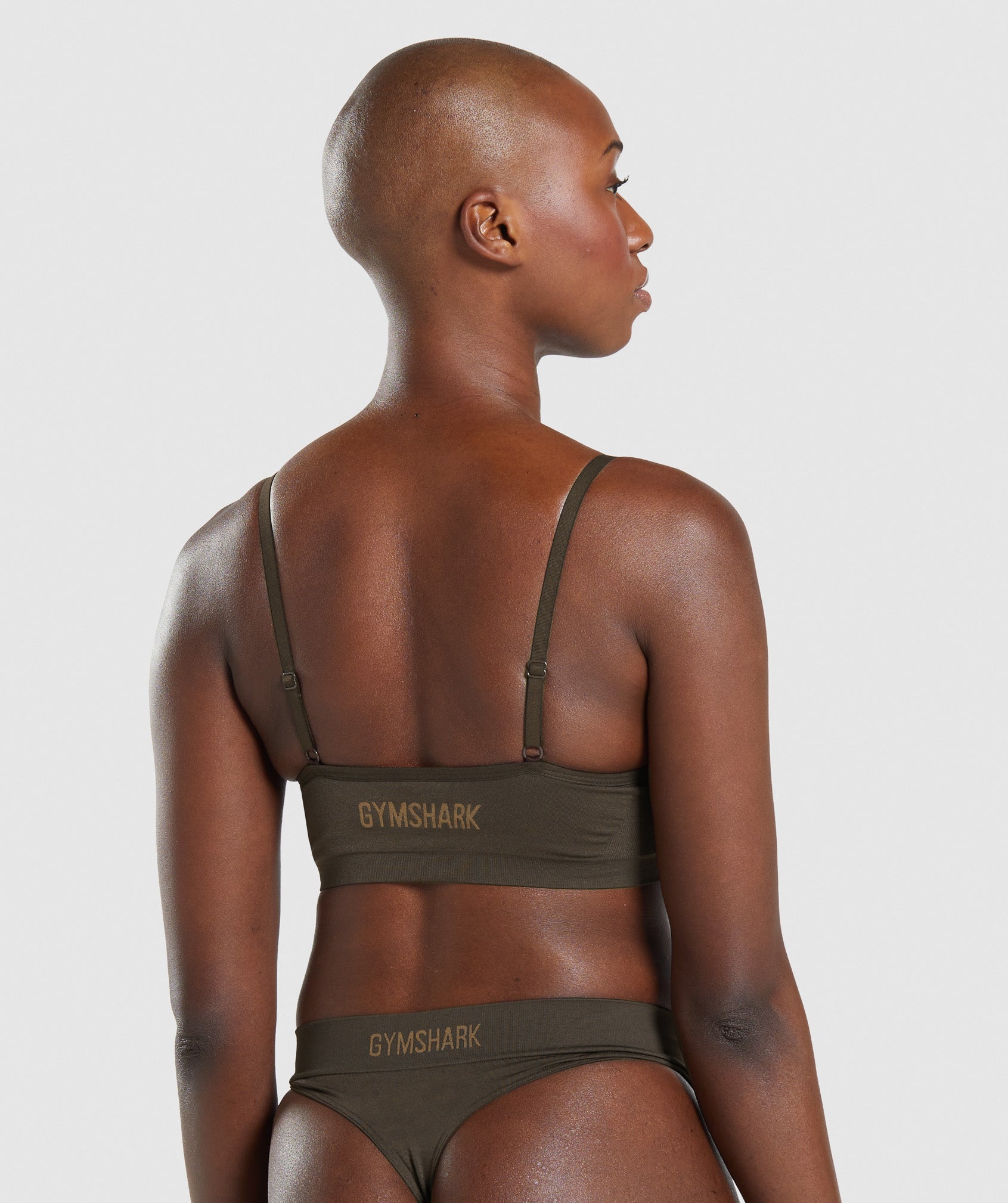 Brown Women's Gymshark Seamless Scoop Neck Underwear | QMRGVA-678