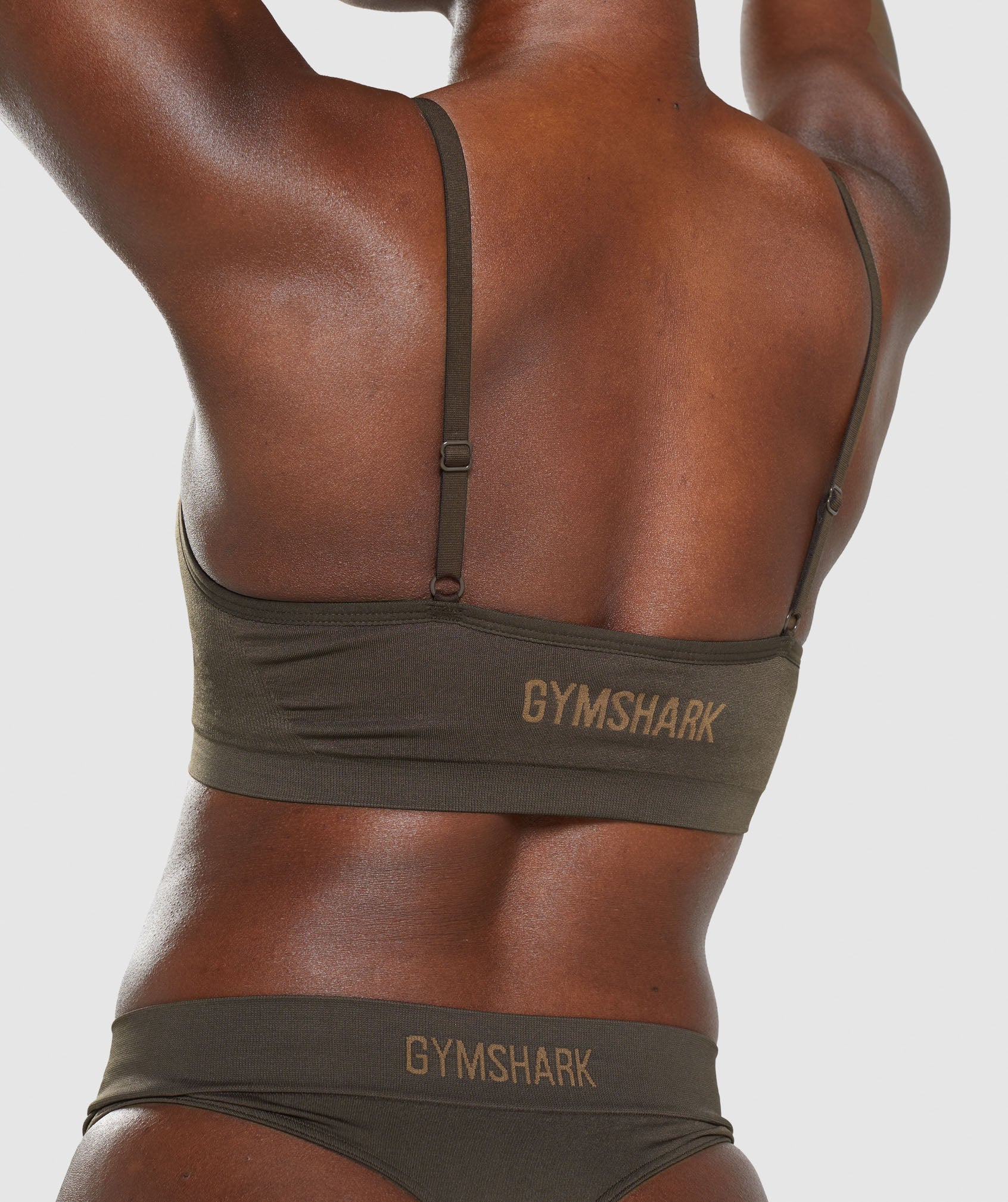 Brown Women's Gymshark Seamless Scoop Neck Underwear | QMRGVA-678