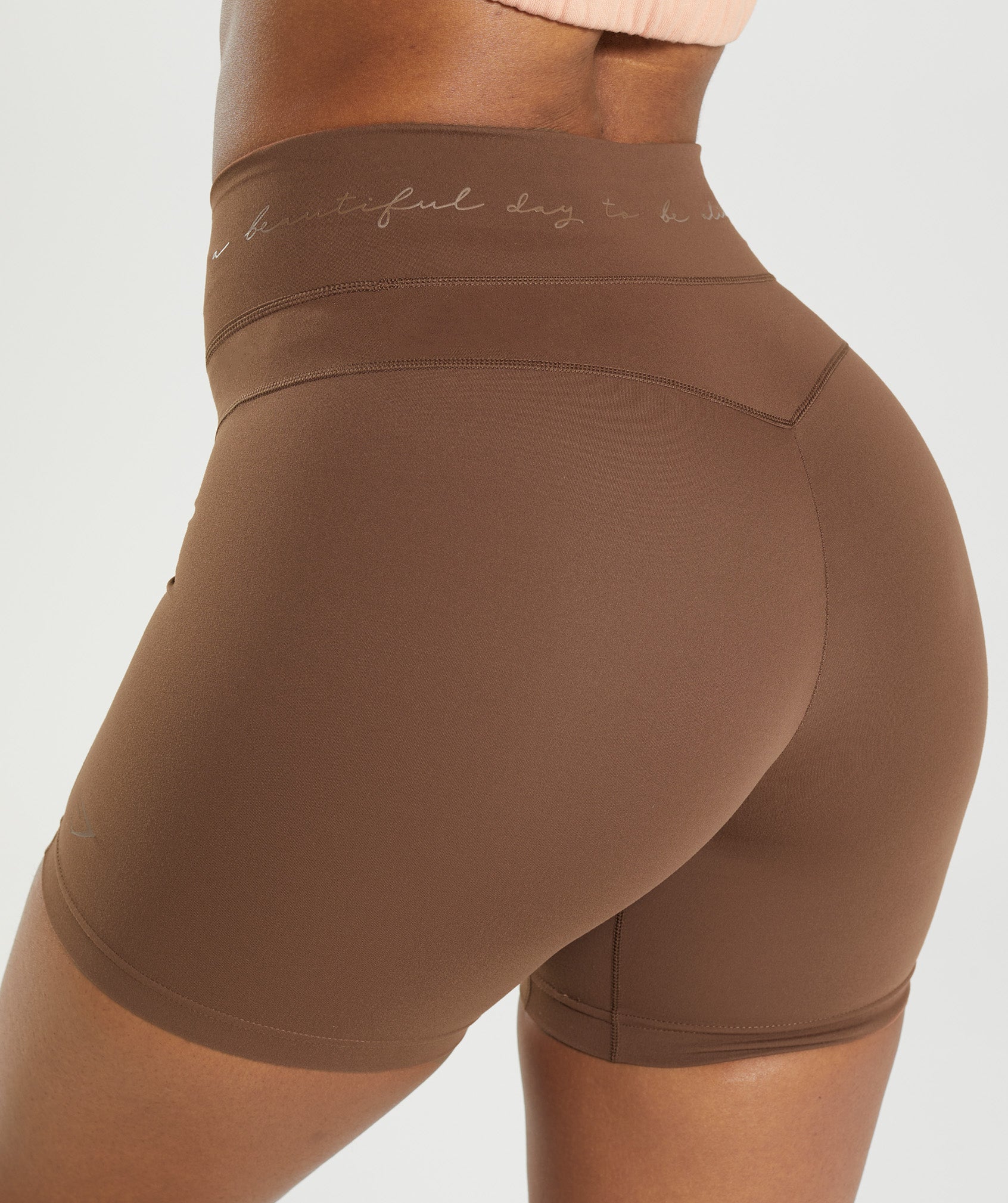 Brown Women's Gymshark Whitney Mesh Shorts | CWEHOB-513