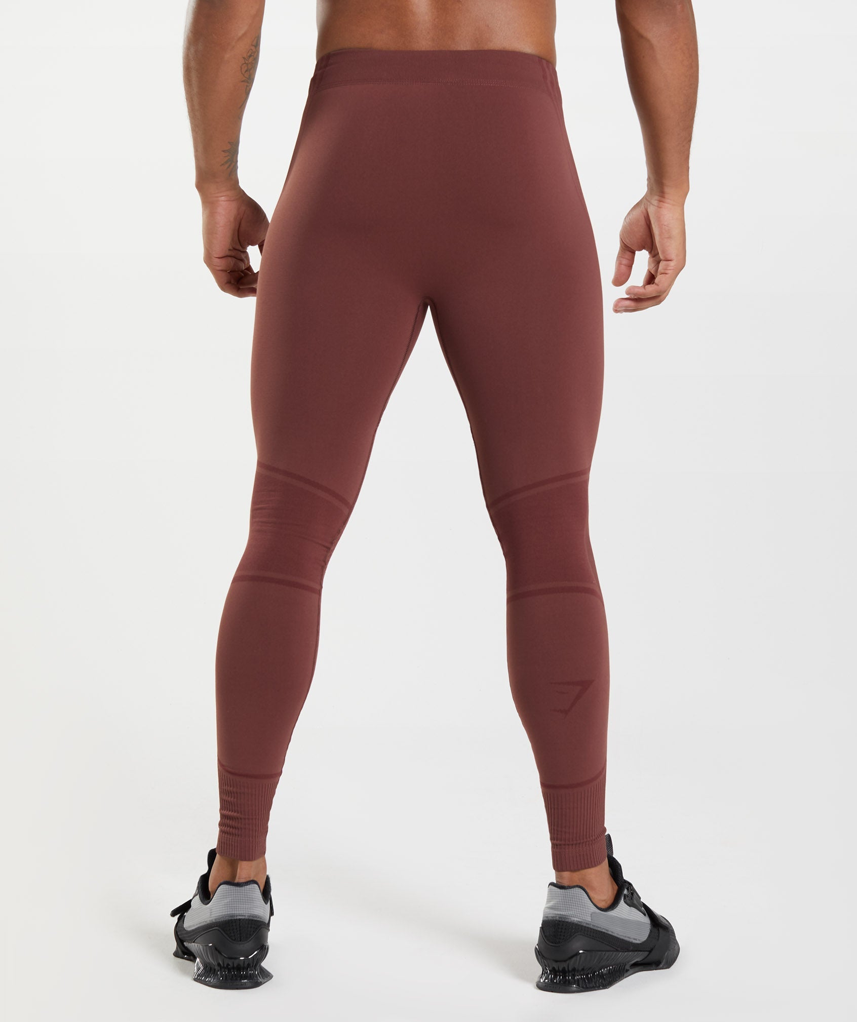 Burgundy Men's Gymshark 315 Seamless Tights Leggings | DZWLCA-895