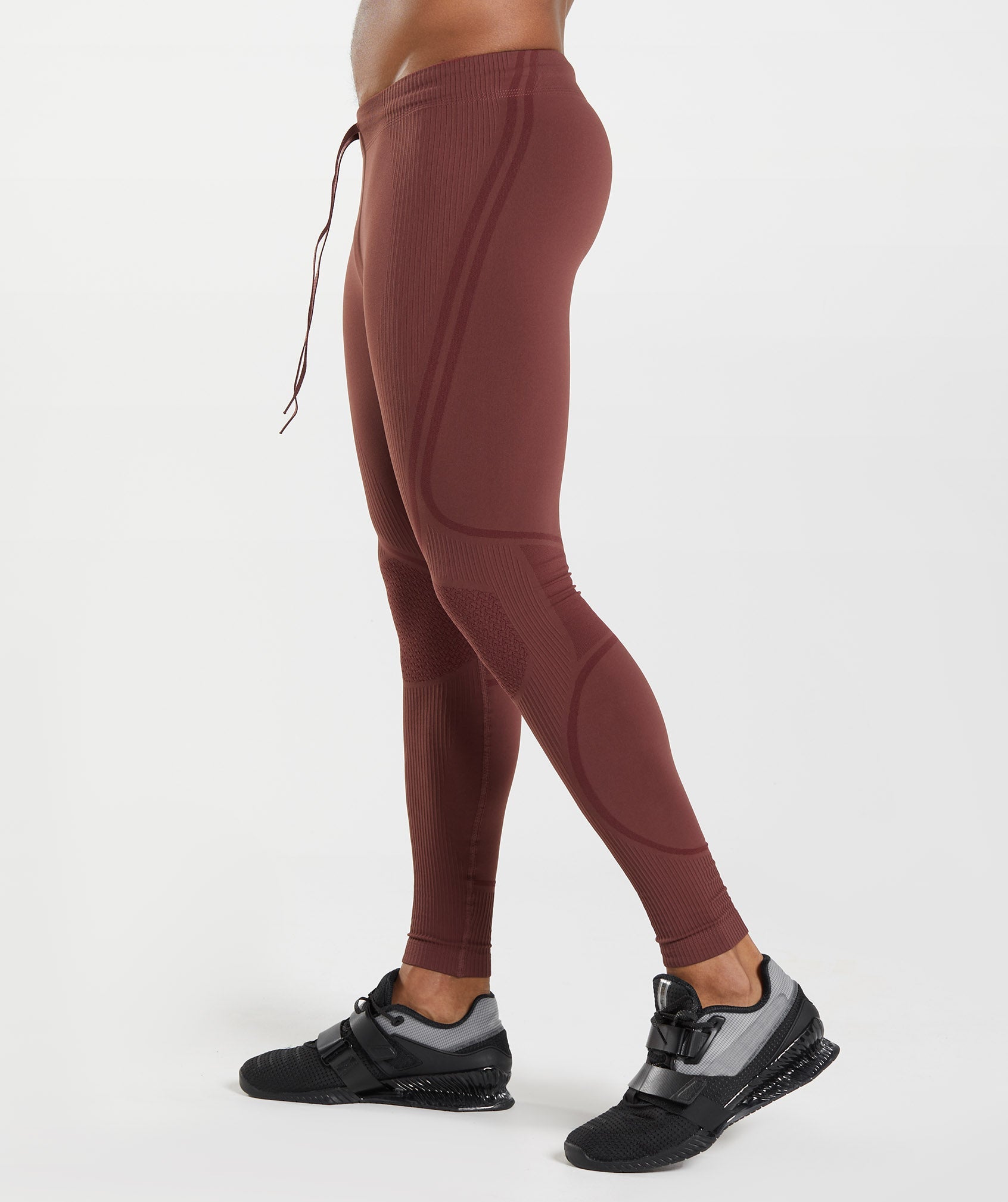 Burgundy Men's Gymshark 315 Seamless Tights Leggings | DZWLCA-895