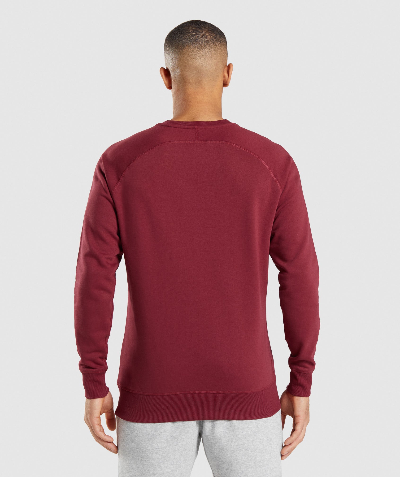 Burgundy Men's Gymshark Crest Sweatshirts | GIBHEN-648