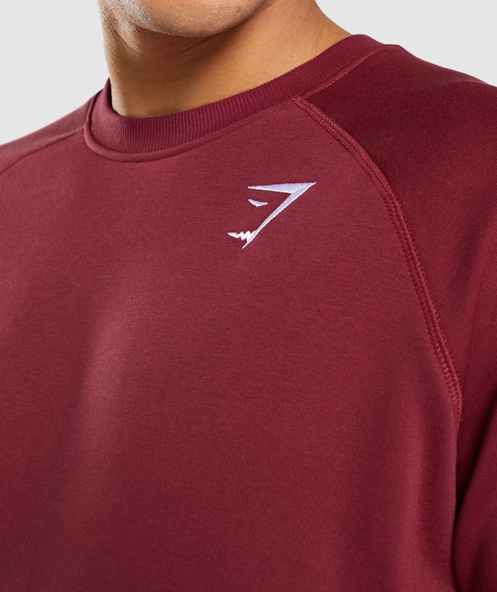 Burgundy Men's Gymshark Crest Sweatshirts | GIBHEN-648