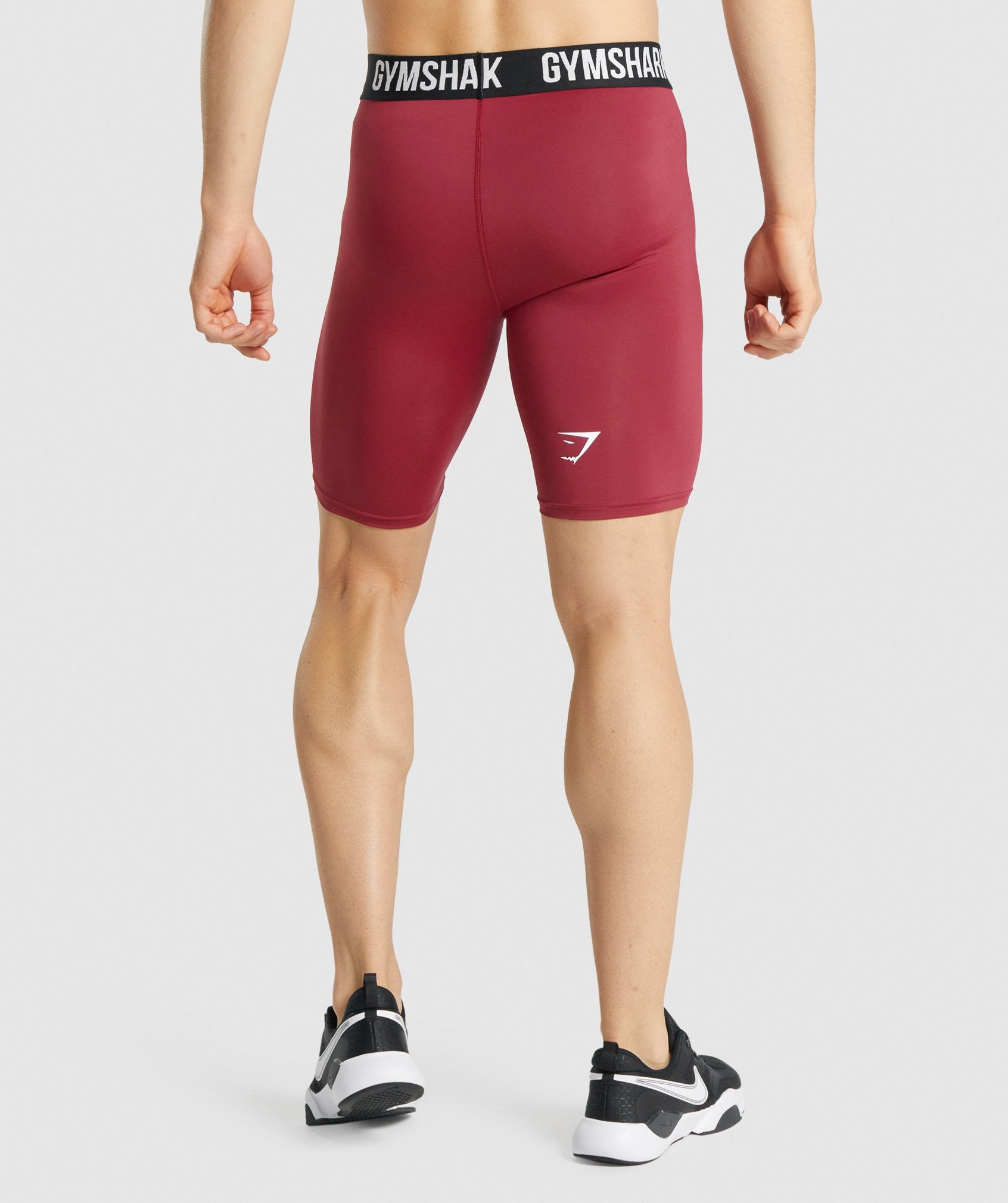 Burgundy Men's Gymshark Element Baselayer Shorts | XDTPBG-018