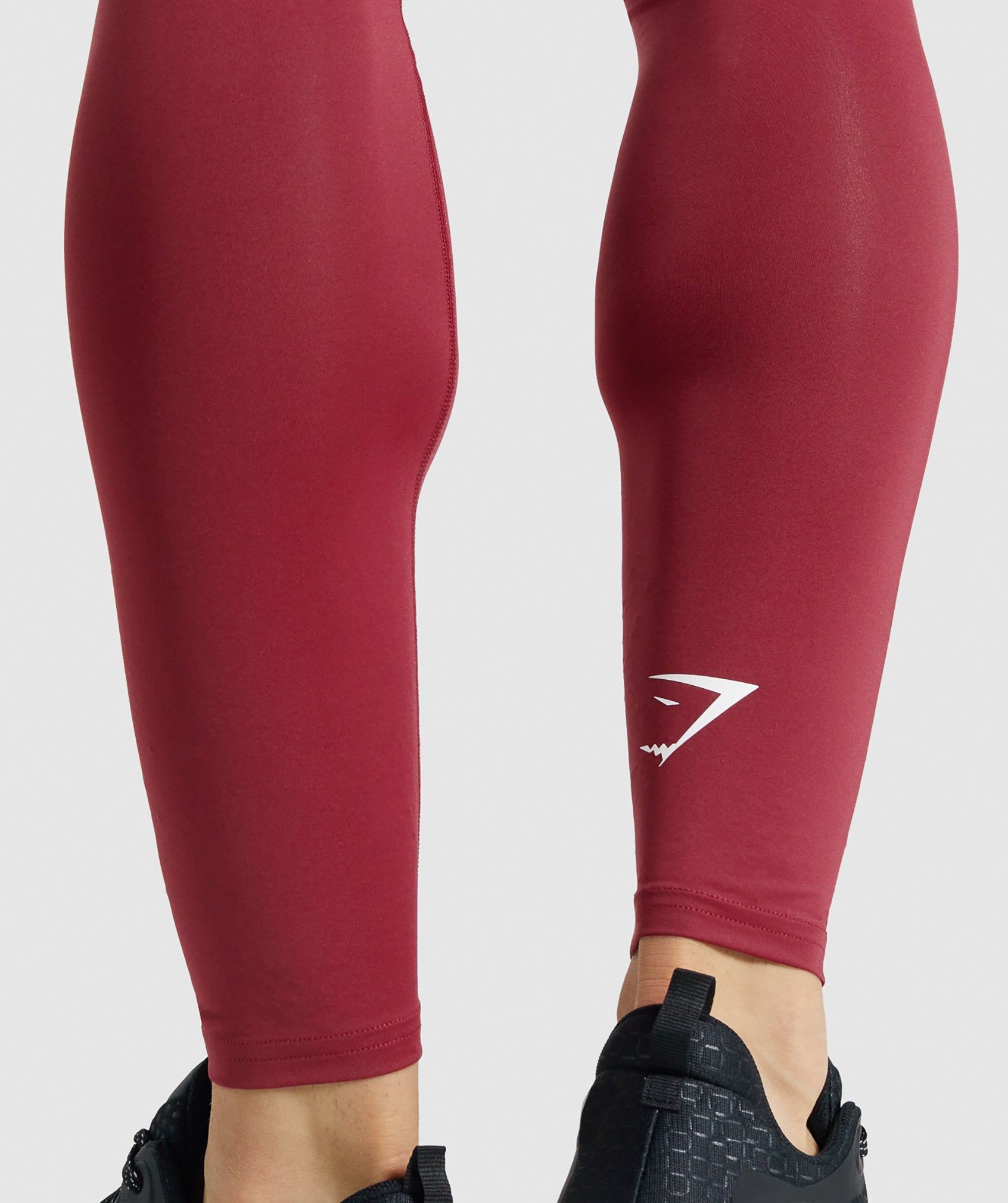 Burgundy Men's Gymshark Element Baselayer Leggings | YHNXVU-980