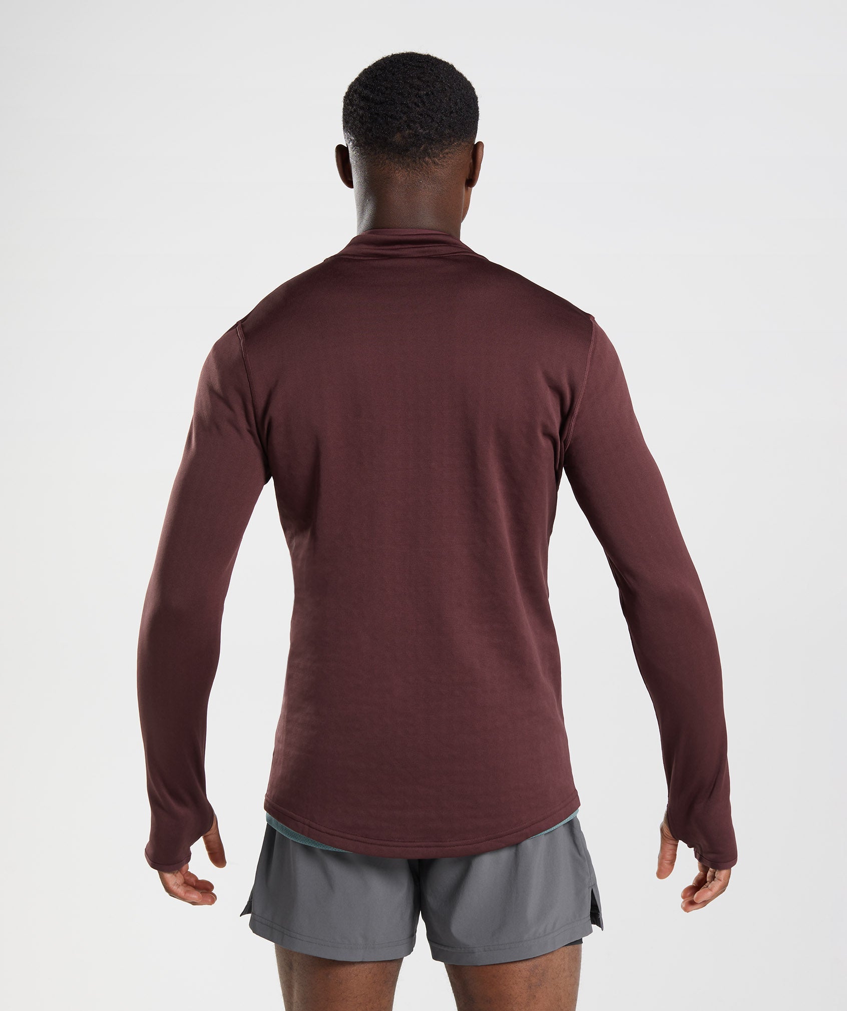 Burgundy Men's Gymshark Sport 1/4 Zip Tops | MJHDYF-219