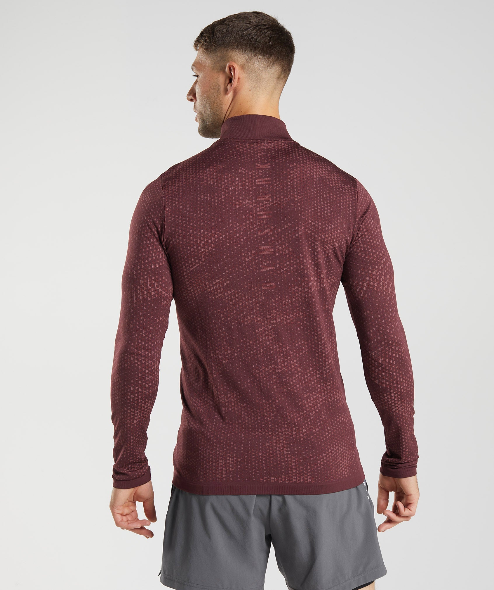 Burgundy / Red Men's Gymshark Sport Seamless 1/4 Zip Tops | XBDYEV-896