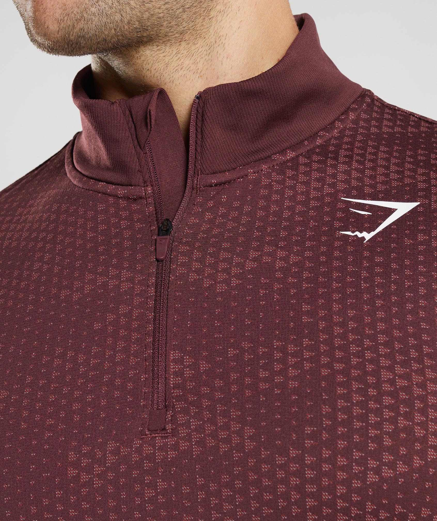 Burgundy / Red Men's Gymshark Sport Seamless 1/4 Zip Tops | XBDYEV-896