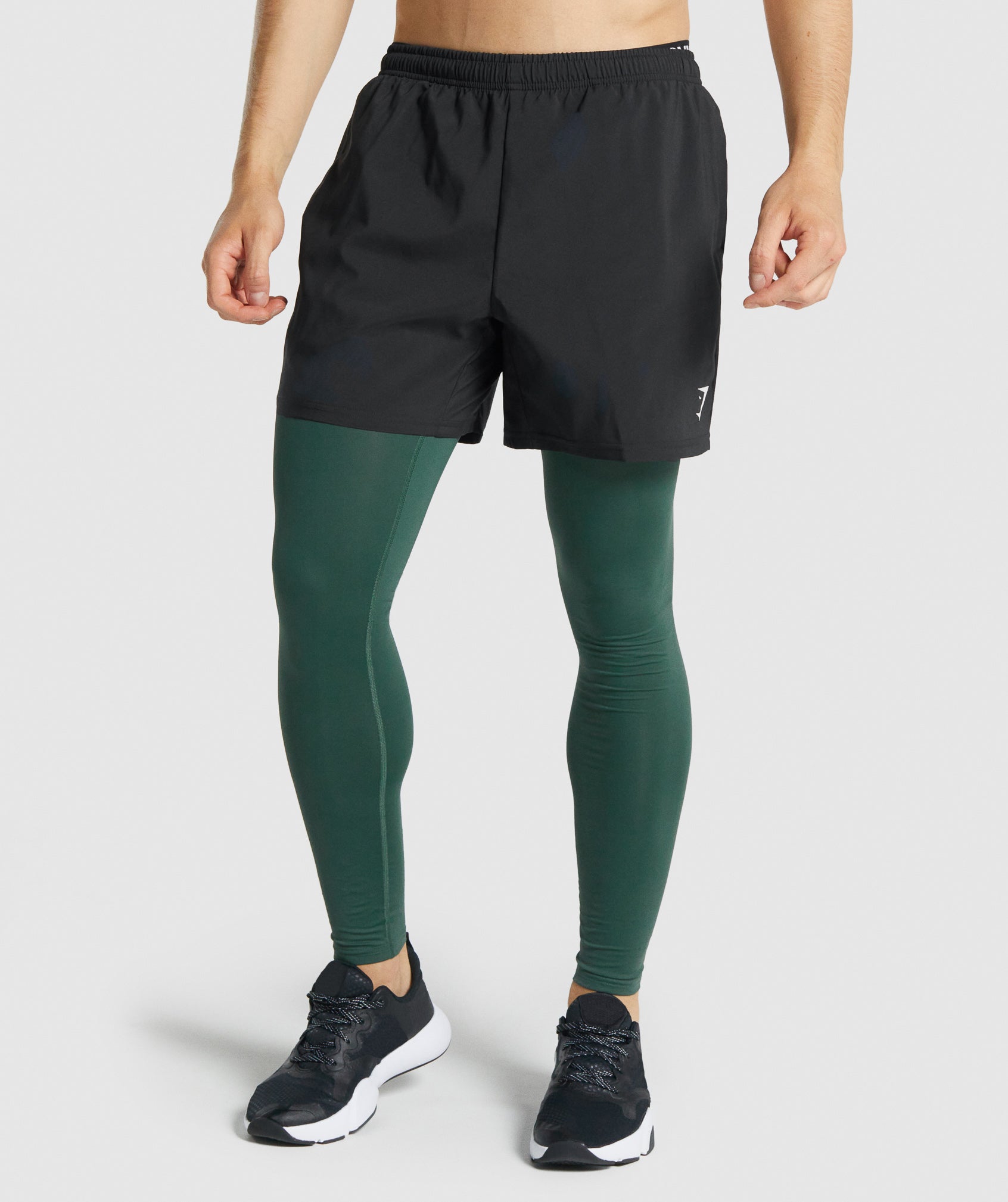 Dark Green Men's Gymshark Element Baselayer Leggings | FWYMZU-375