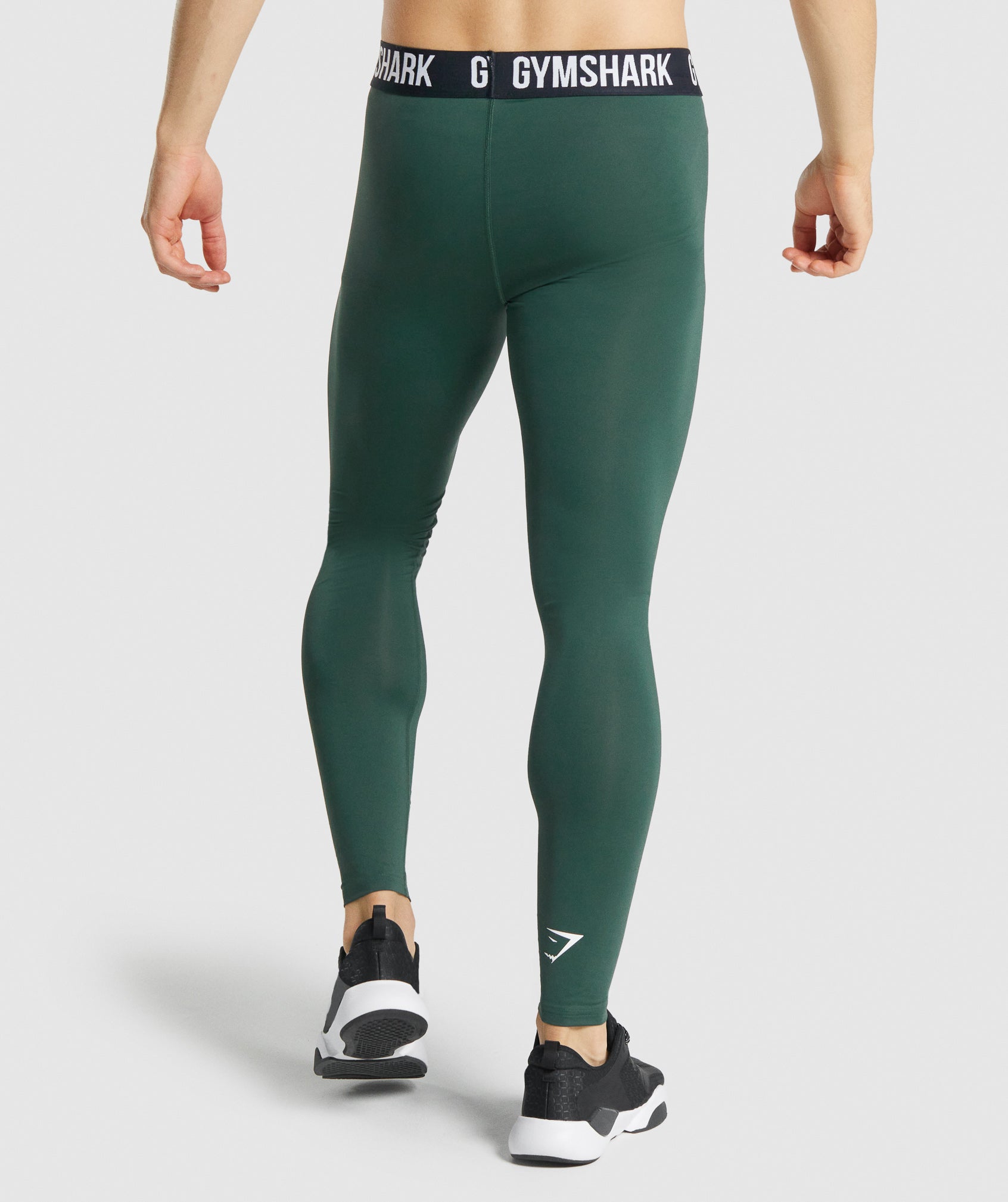 Dark Green Men's Gymshark Element Baselayer Leggings | FWYMZU-375