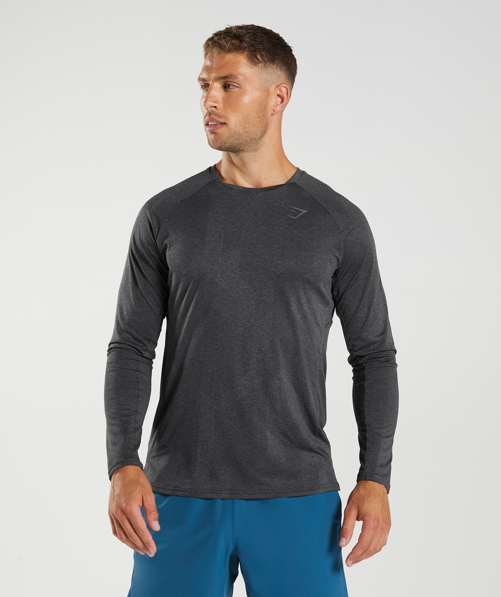 Dark Grey Men\'s Gymshark Apex Long Sleeve T Shirts | AXLTOW-928