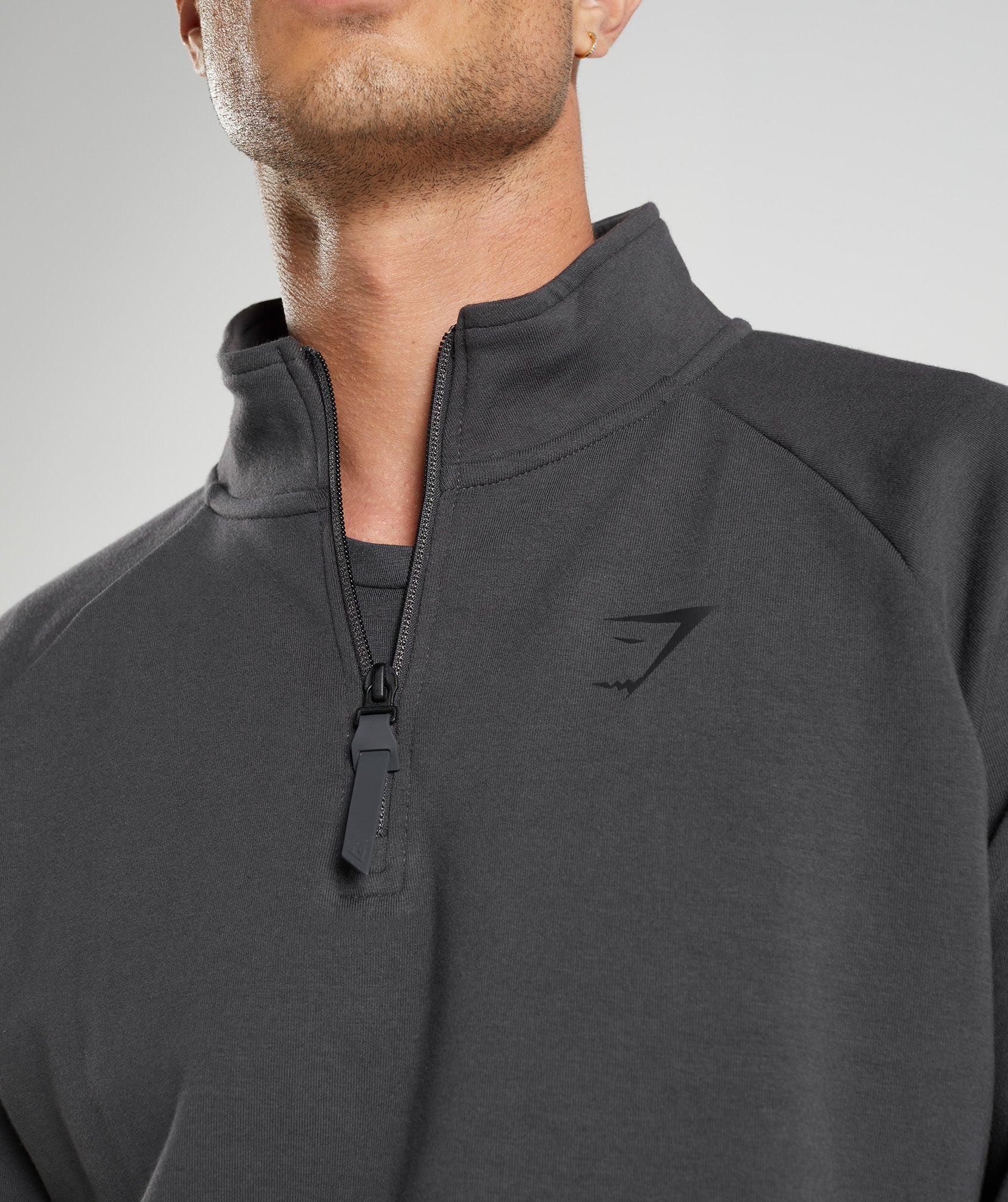 Dark Grey Men's Gymshark Rest Day 1/4 Zip Tops | RDPIVC-873