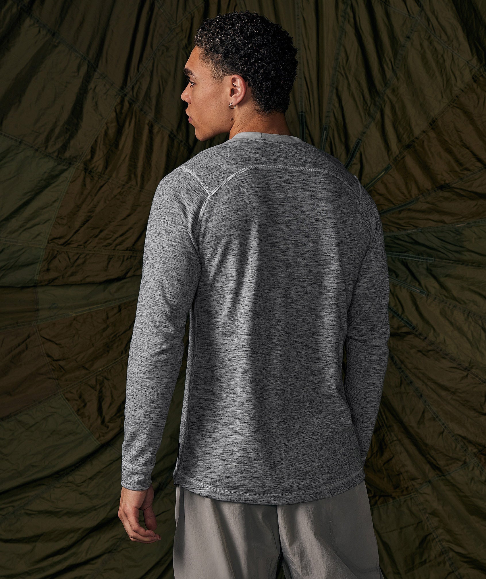 Deep Grey Men's Gymshark Retake Long Sleeve T Shirts | TNAQFD-275