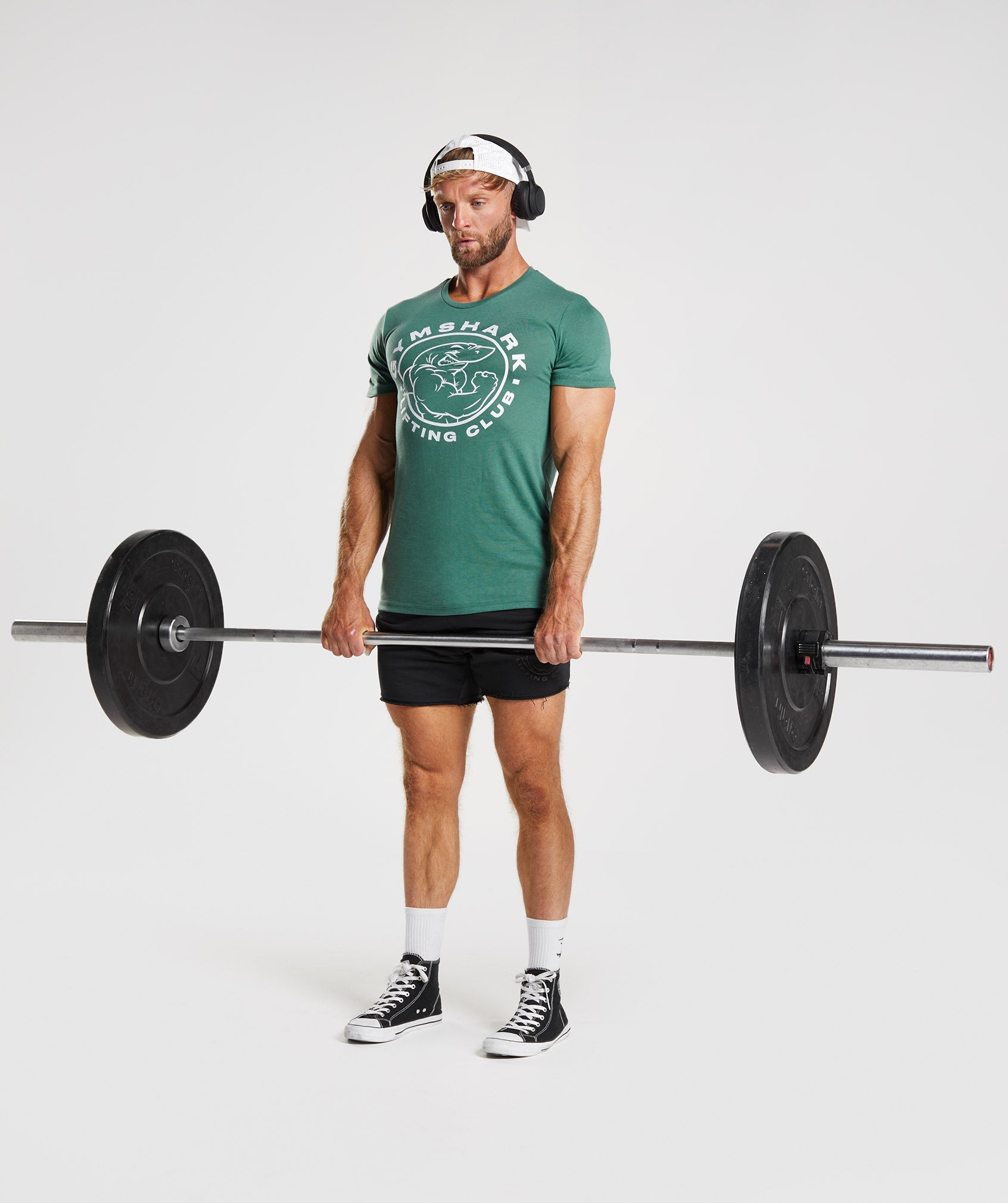 Green Men's Gymshark Legacy T Shirts | YPXGFB-829