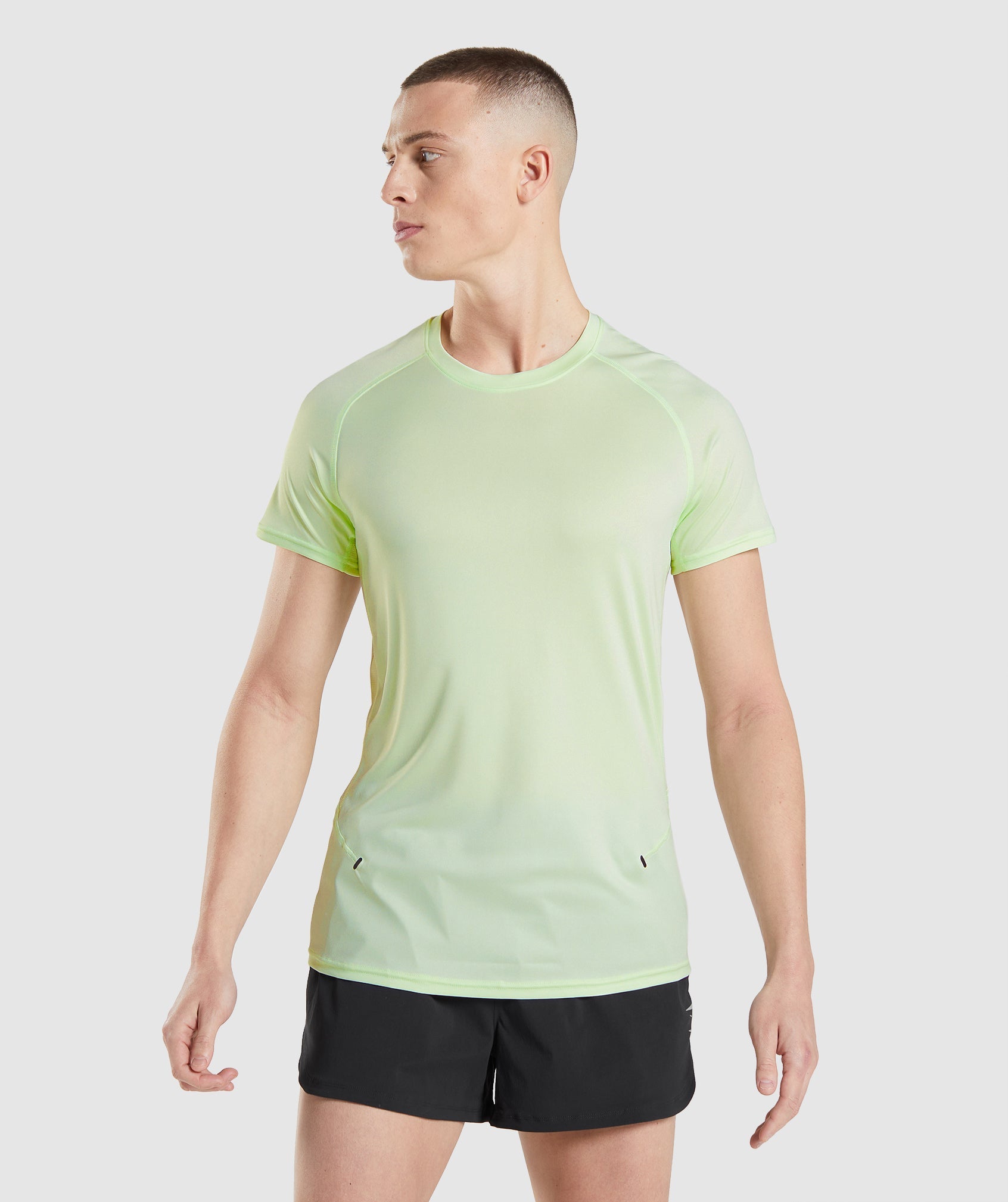 Green Men\'s Gymshark Speed Evolve T Shirts | TGEPKU-652