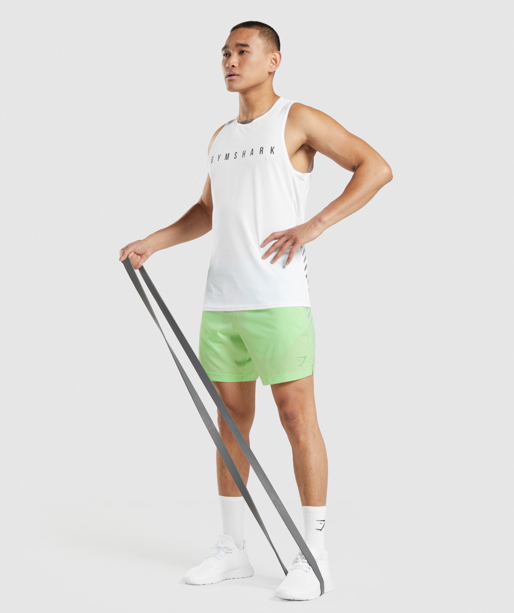 Green Men's Gymshark Sport Stripe 7