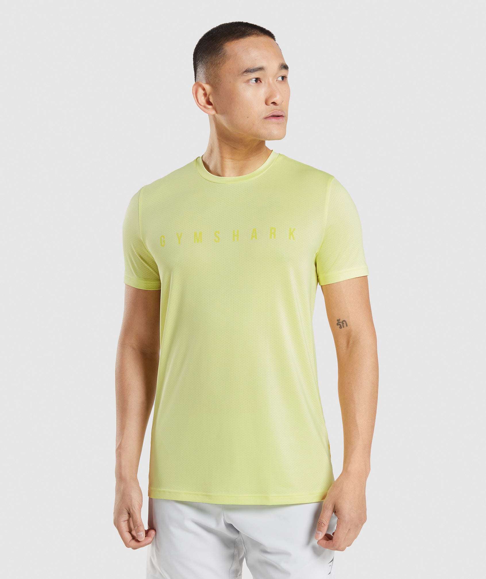 Green Men\'s Gymshark Sport Stripe T Shirts | JMHWEN-425