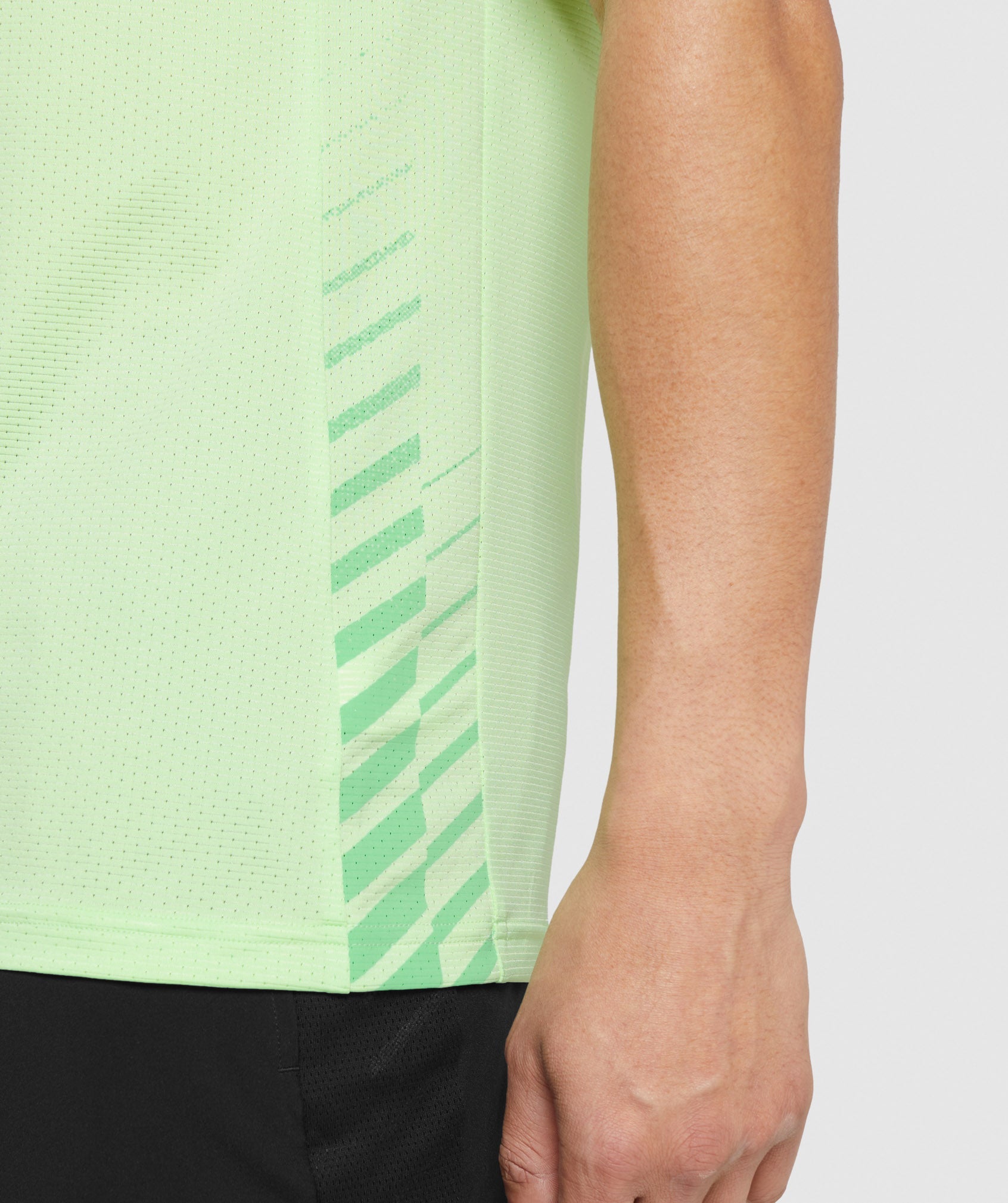 Green Men's Gymshark Sport Stripe T Shirts | MPSRVZ-784