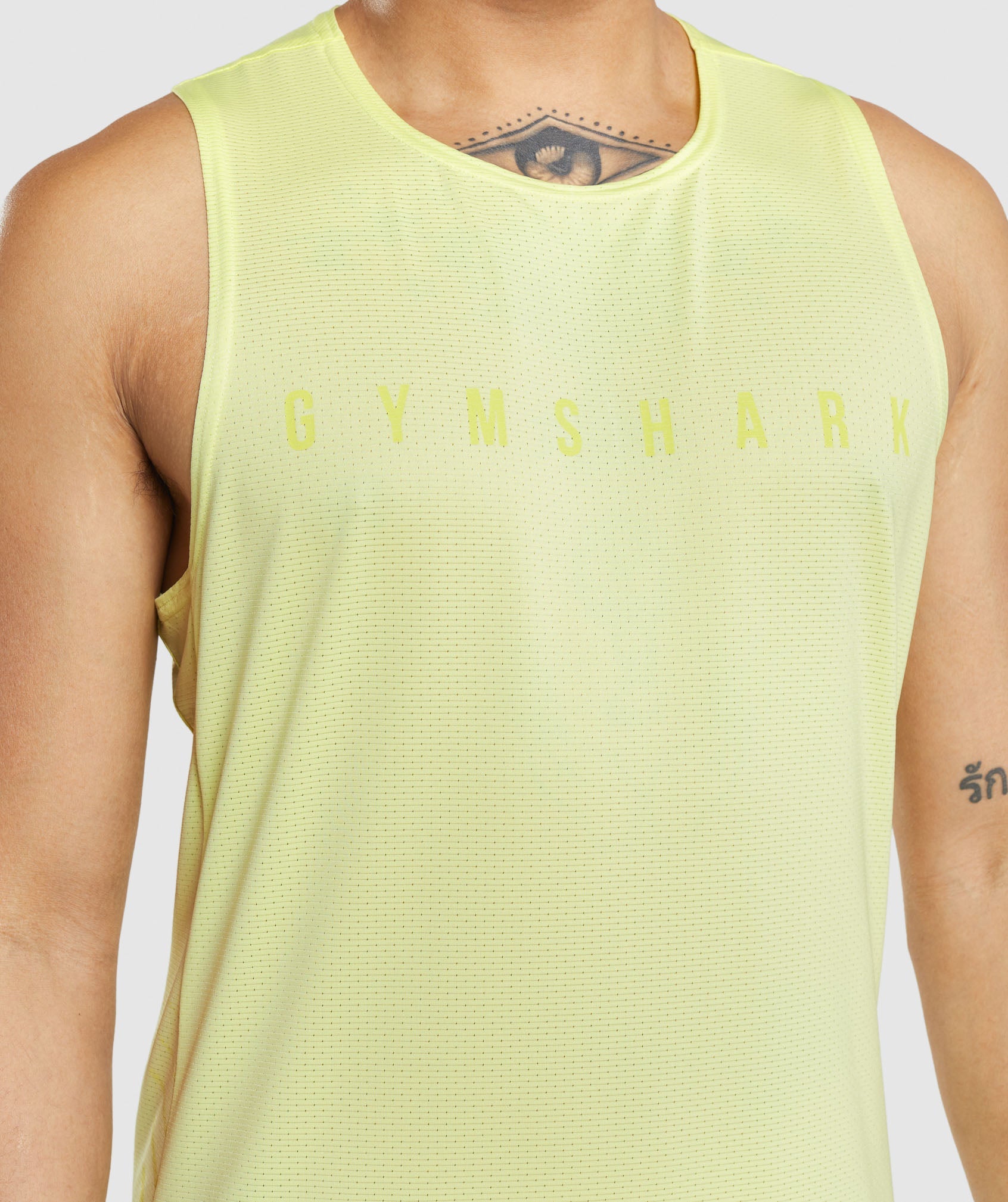 Green Men's Gymshark Sport Stripe Tanks | BMOTVC-609