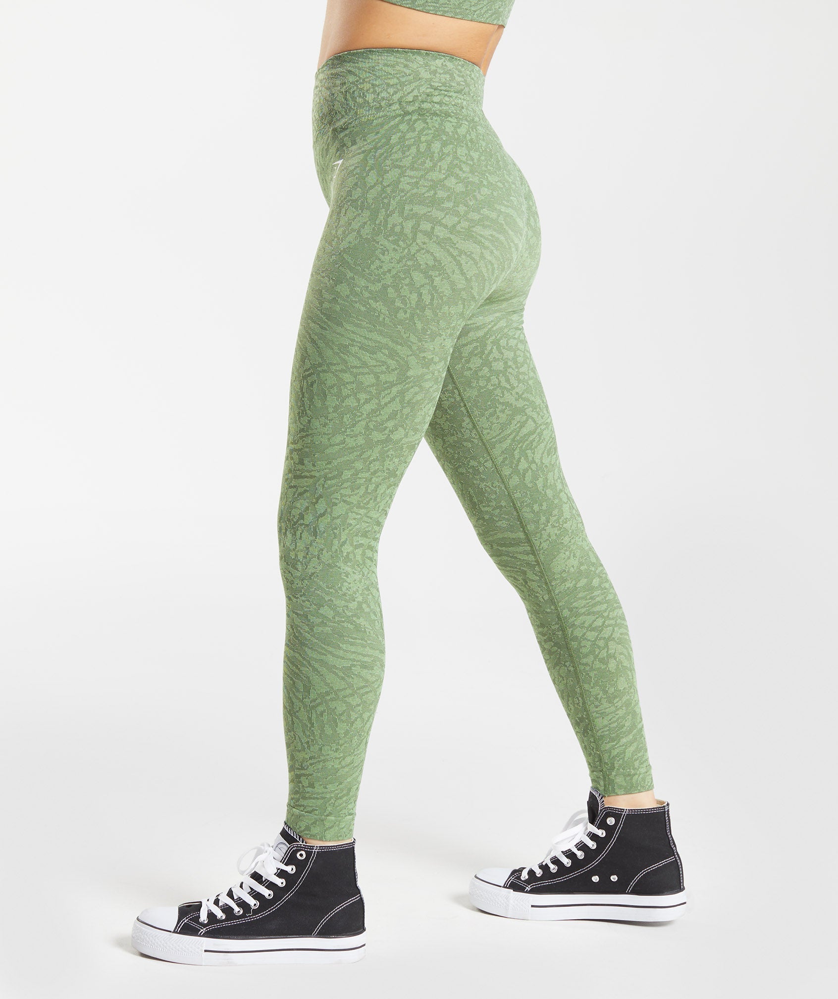 Green Women's Gymshark Adapt Animal Seamless Leggings | WKNFJR-543