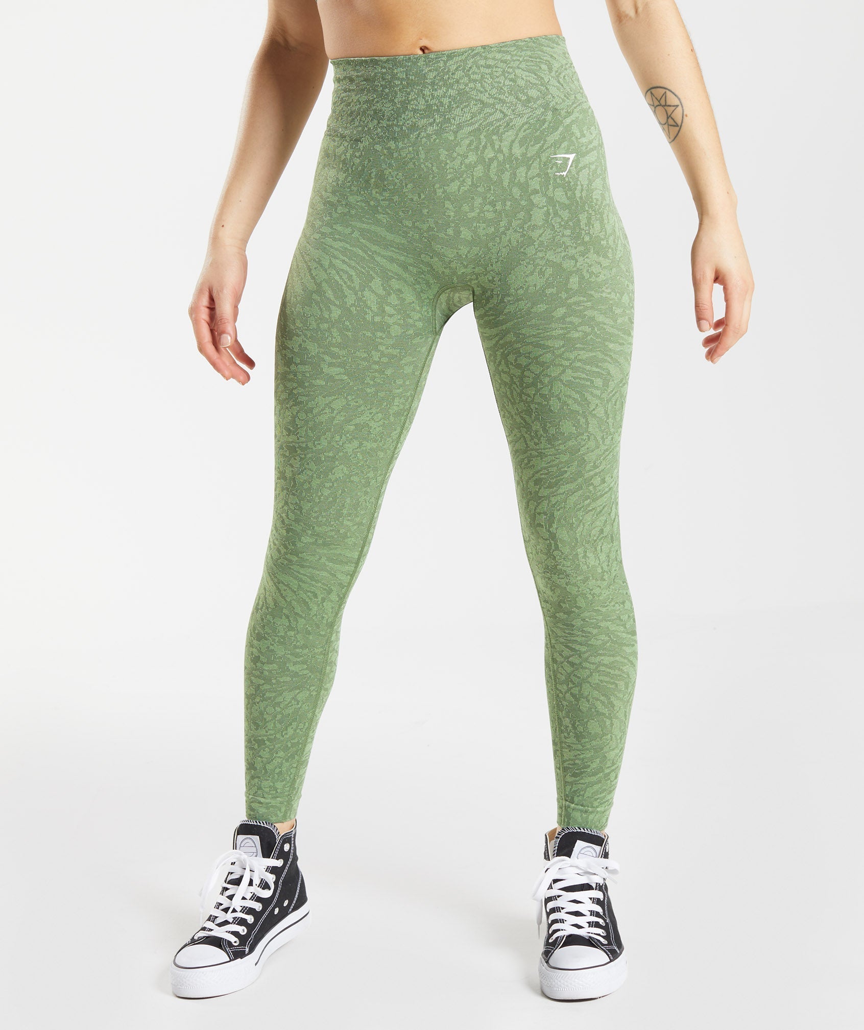 Green Women\'s Gymshark Adapt Animal Seamless Leggings | WKNFJR-543