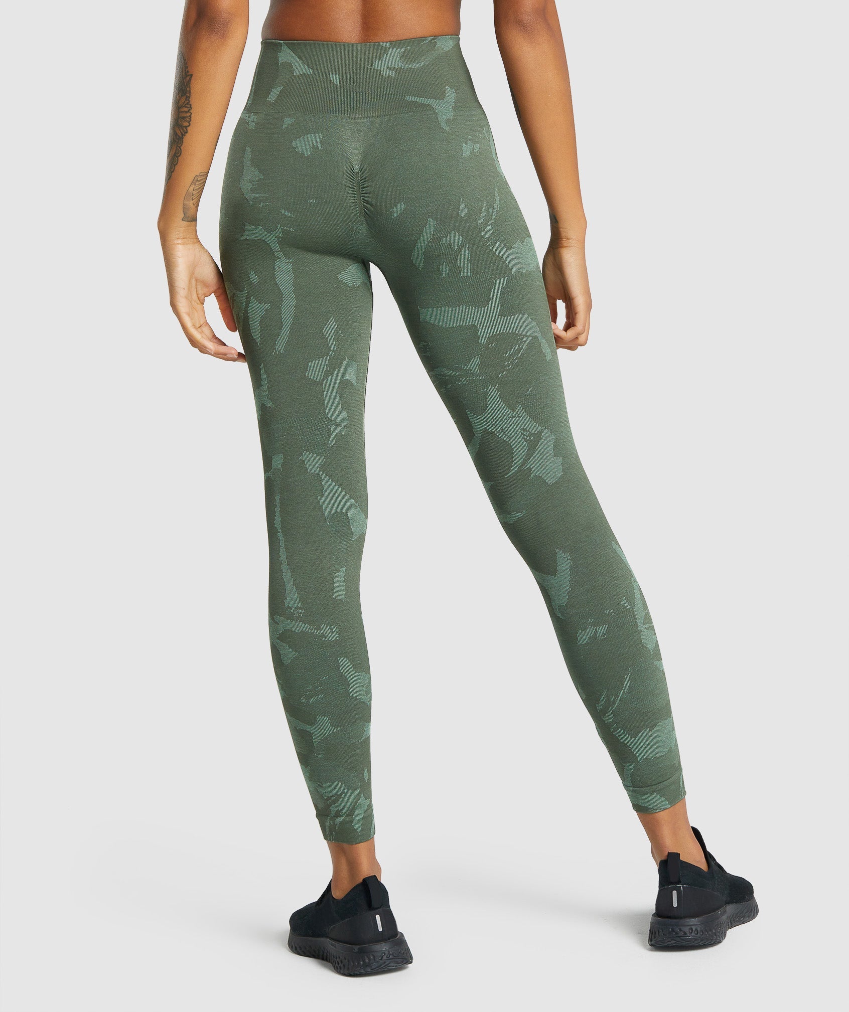 Green Women's Gymshark Adapt Camo Seamless Leggings | TOZGDA-135