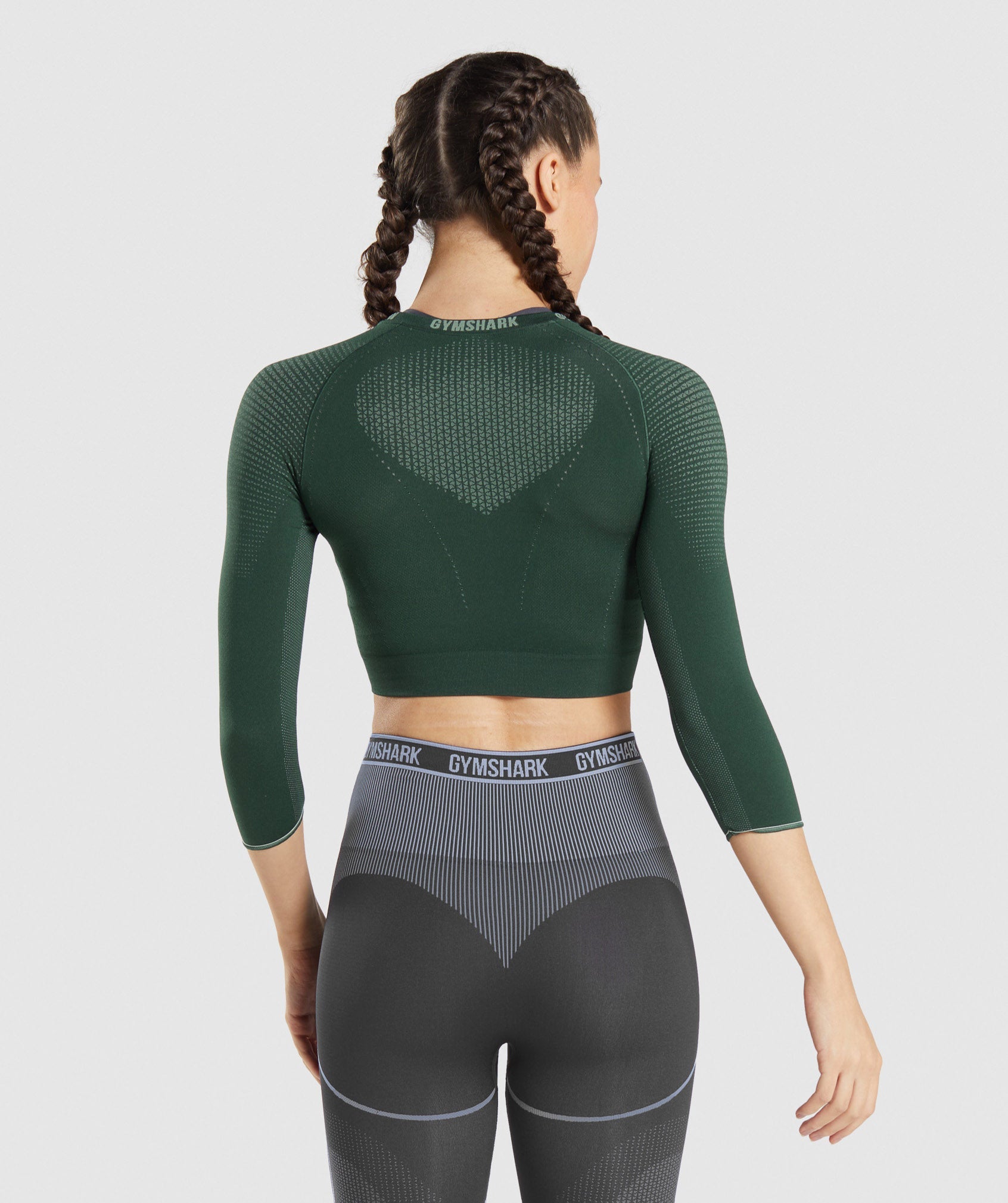 Green Women's Gymshark Apex Seamless Crop Tops | EZVRIQ-864