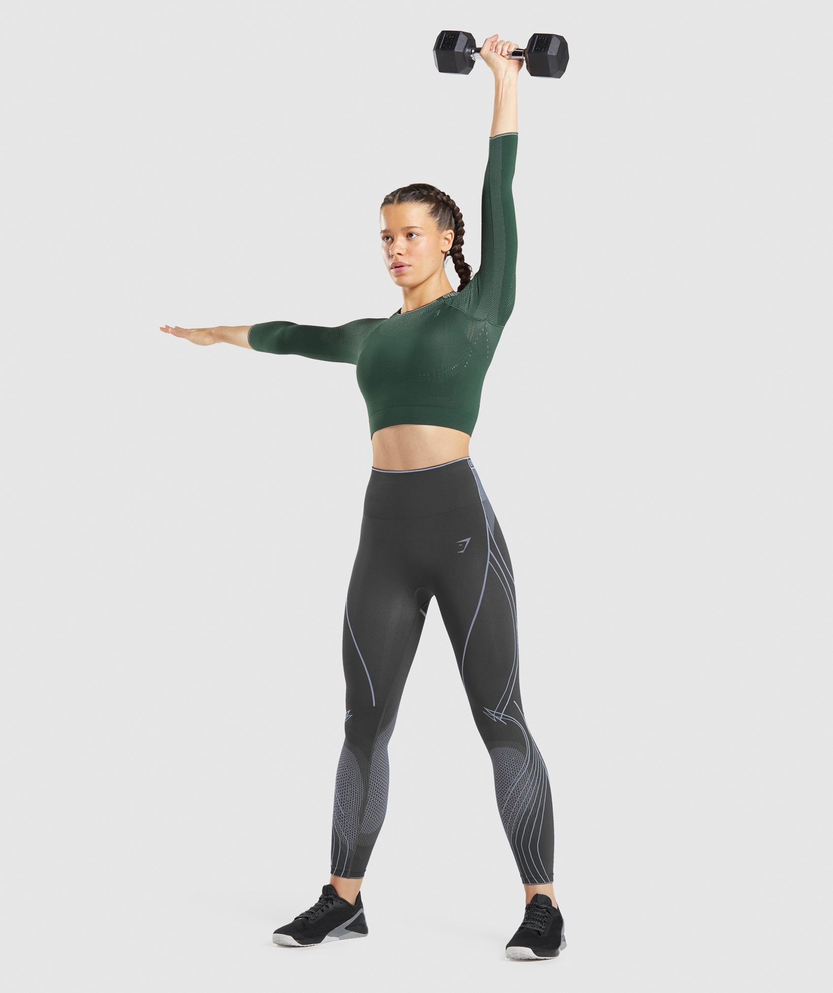 Green Women's Gymshark Apex Seamless Crop Tops | EZVRIQ-864