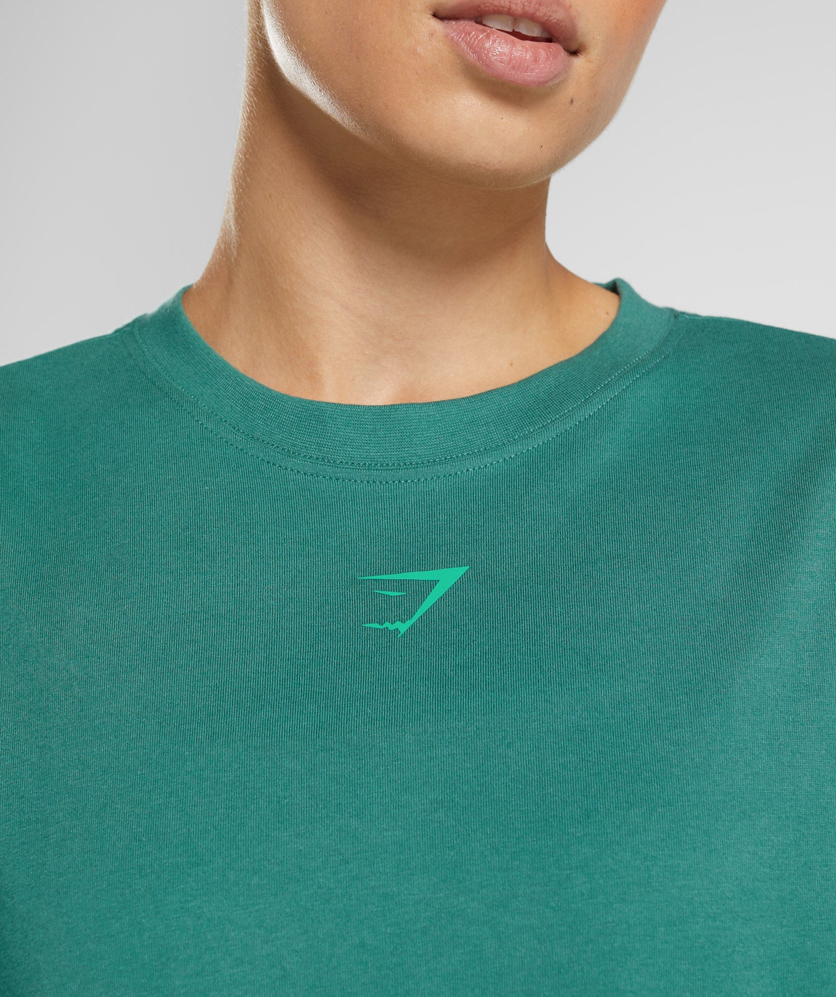 Green Women's Gymshark Fraction Oversized T Shirts | SVOWAE-893