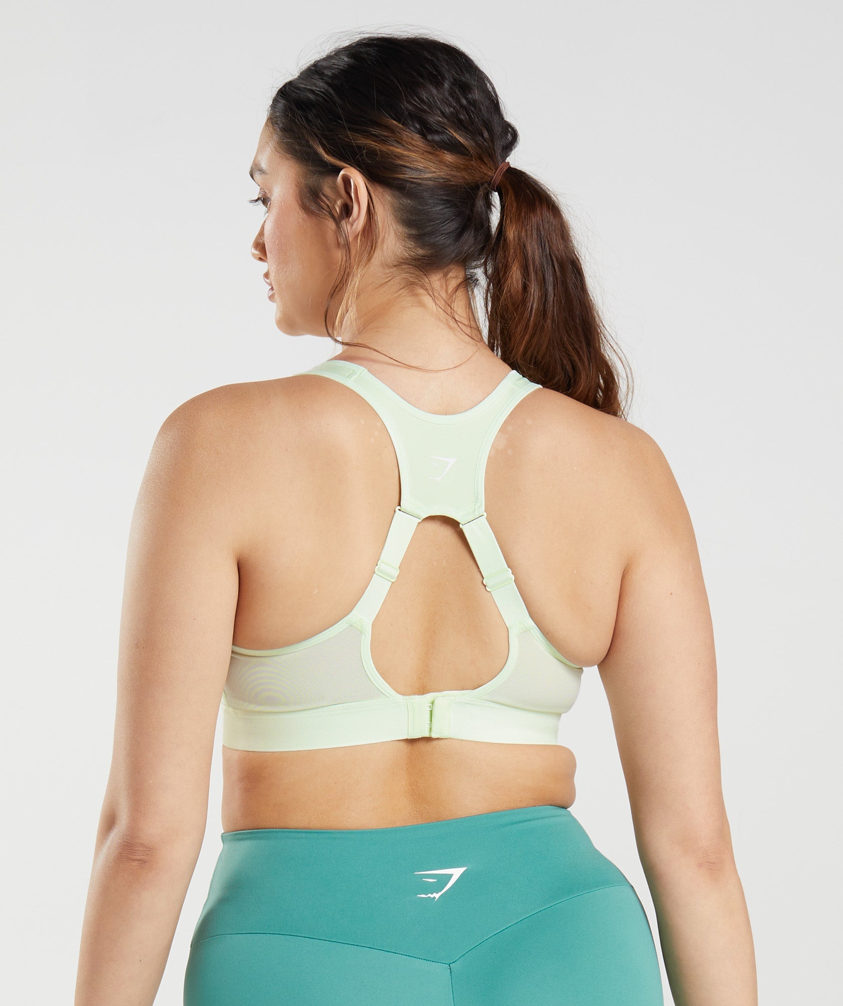 Green Women's Gymshark Open Back Sports Bra | ZSUCGL-052