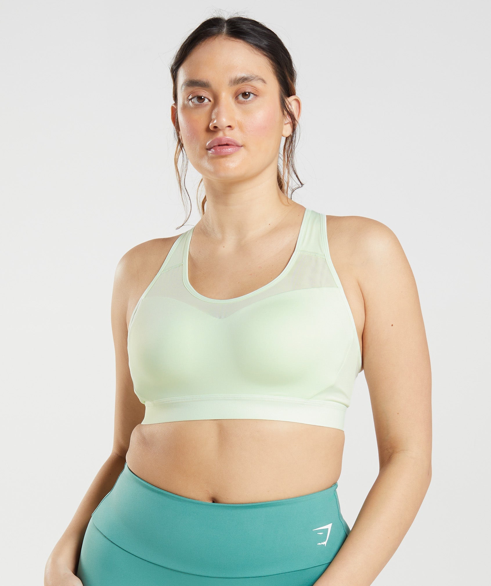 Green Women\'s Gymshark Open Back Sports Bra | ZSUCGL-052