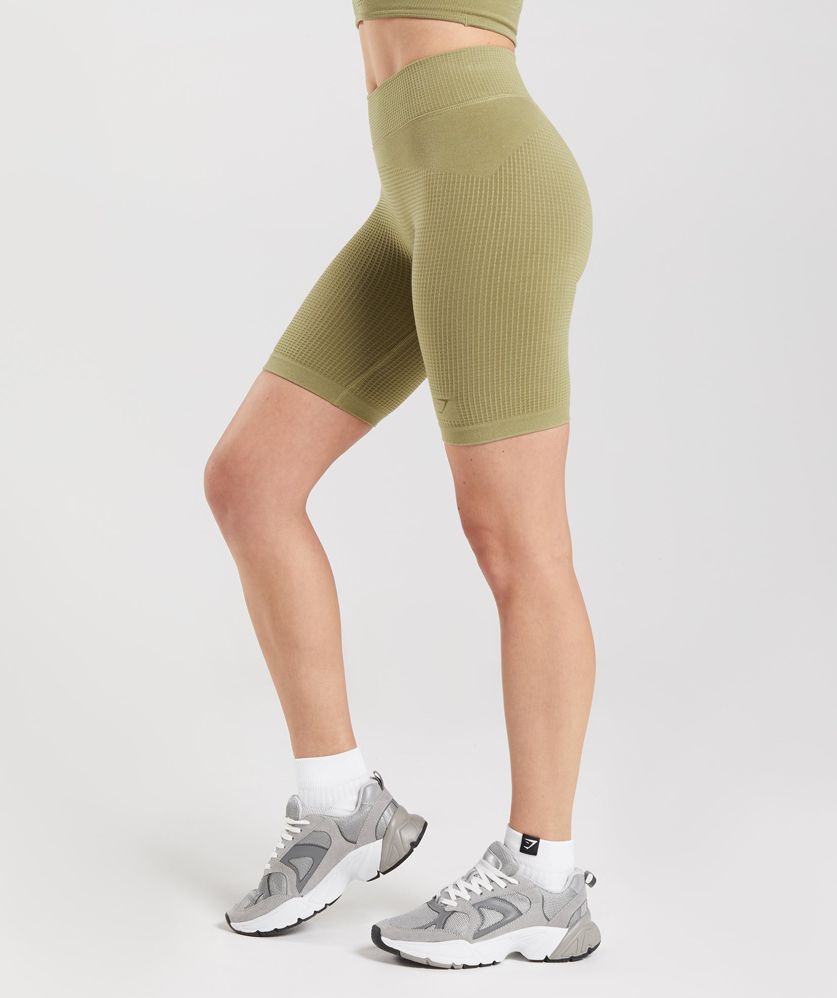 Green Women's Gymshark Pause Seamless Cycling Shorts | GAKMPB-369