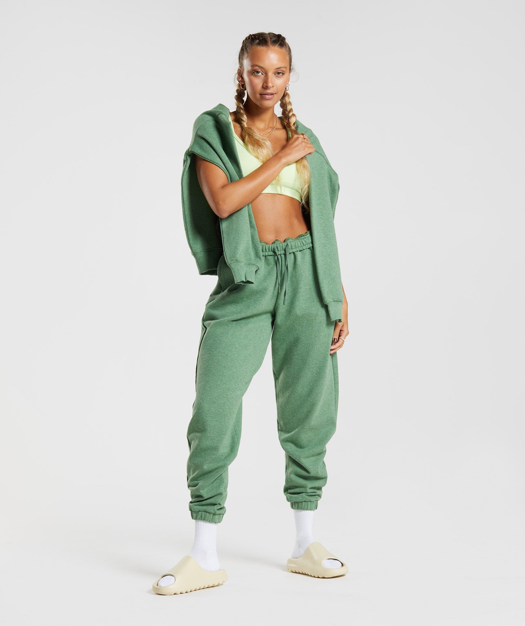 Green Women's Gymshark Rest Day Sweats Jogger | QJGEYB-285